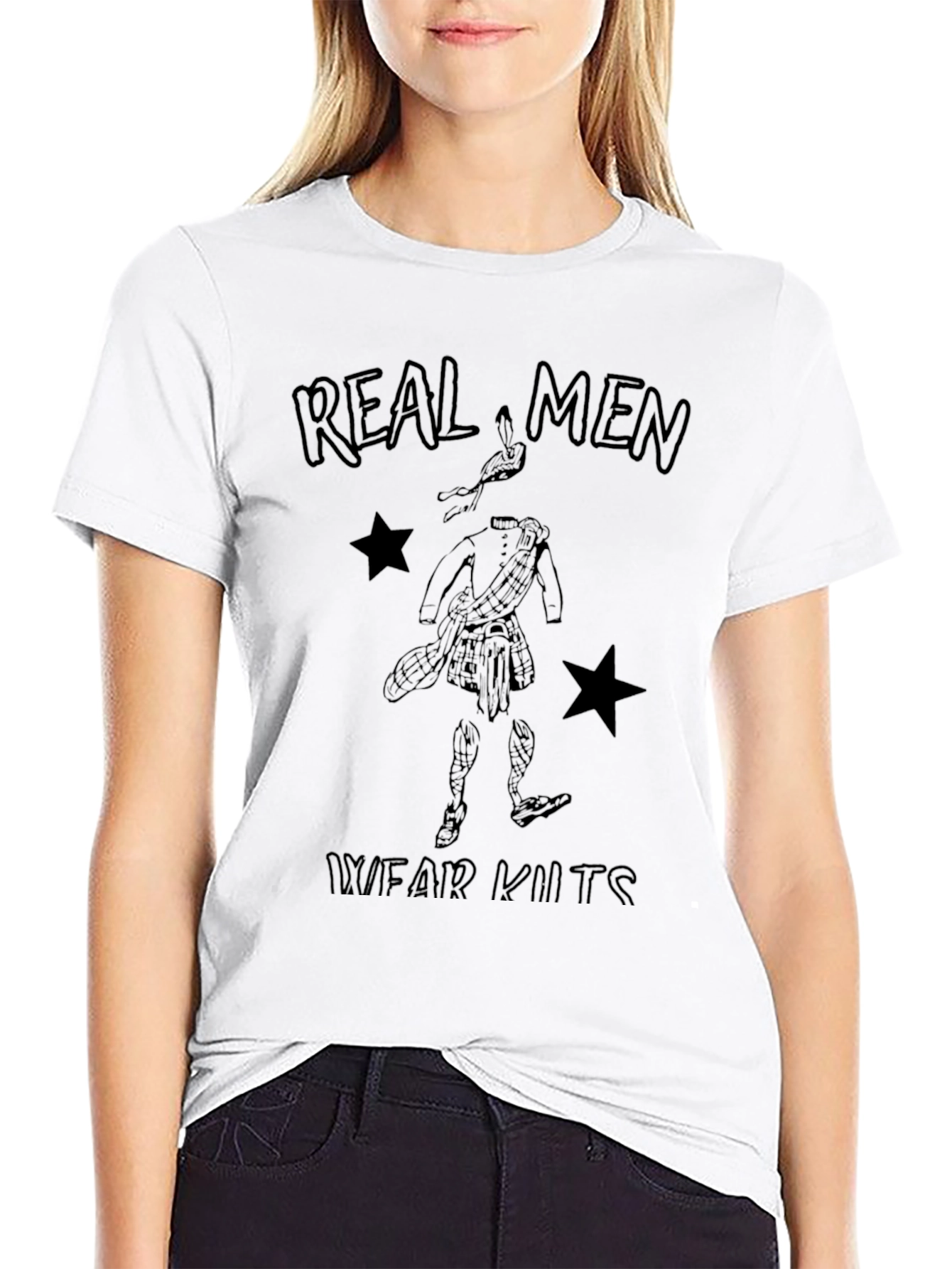 Real Men Wear Kilts T-Shirt - Black