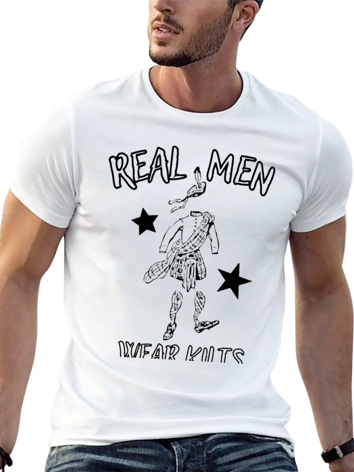 Real Men Wear Kilts T-Shirt - Black
