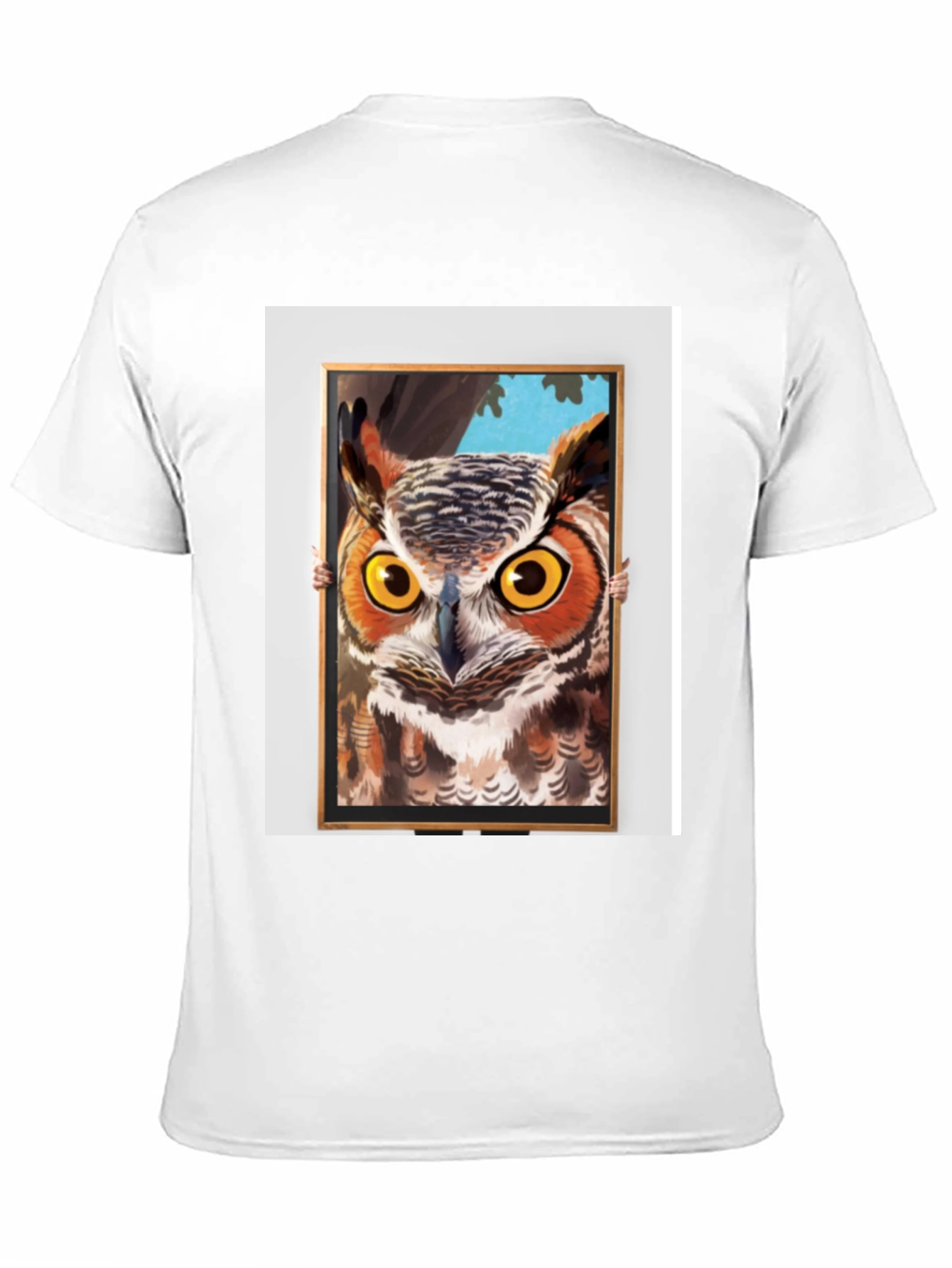 Owl Framed Art Graphic T-Shirt