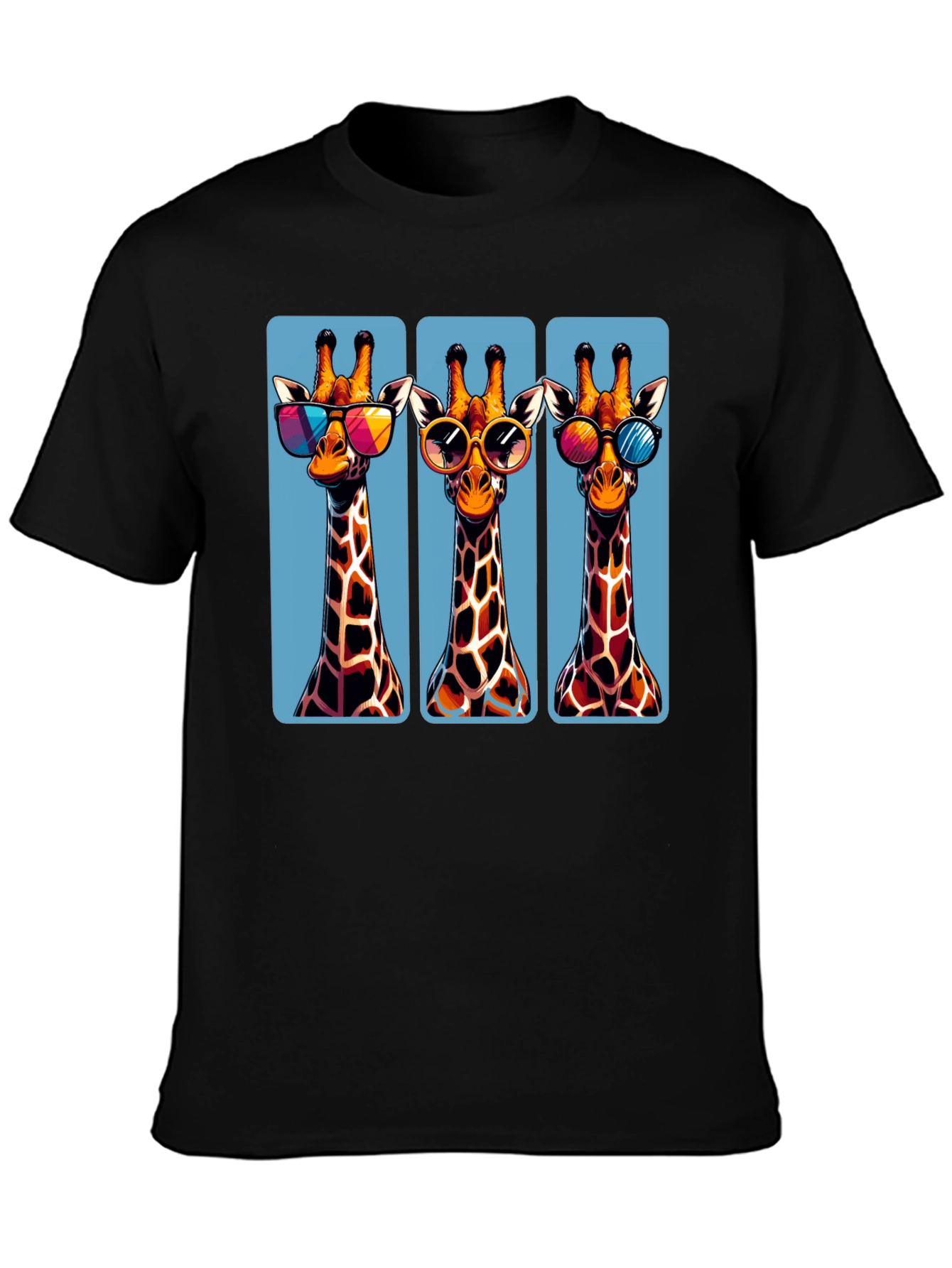 Giraffe Trio T-Shirt - Cool Shades Style