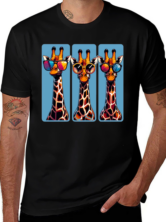 Giraffe Trio T-Shirt - Cool Shades Style