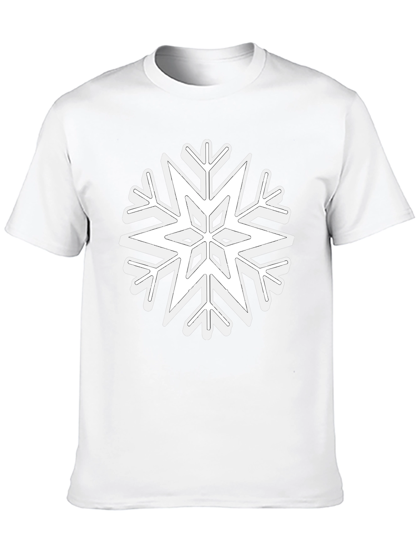 Snowflake Graphic Print Black T-Shirt