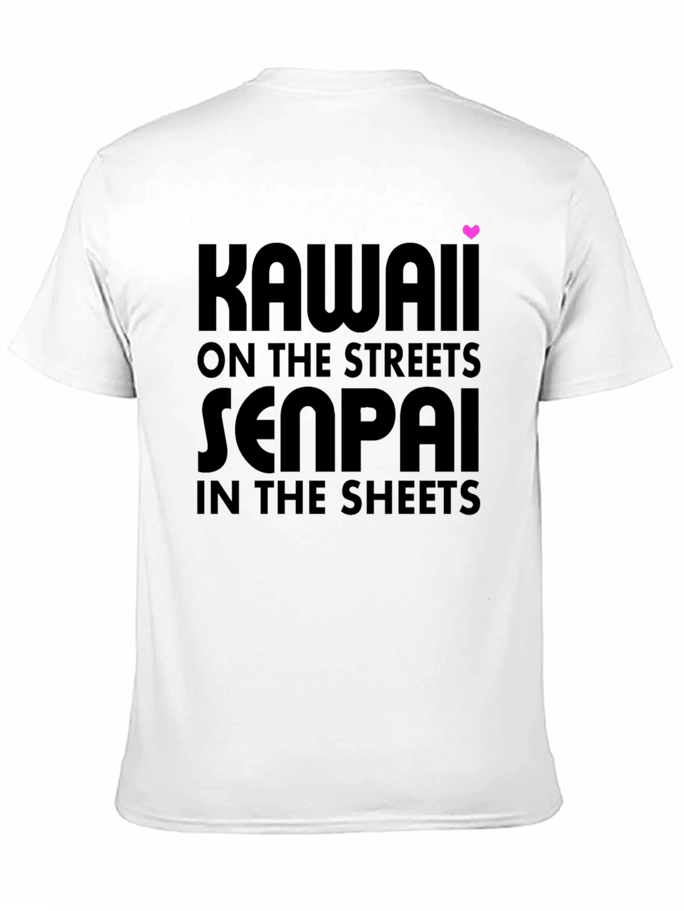 Kawaii Senpai Graphic Tee - Black Cotton T-Shirt