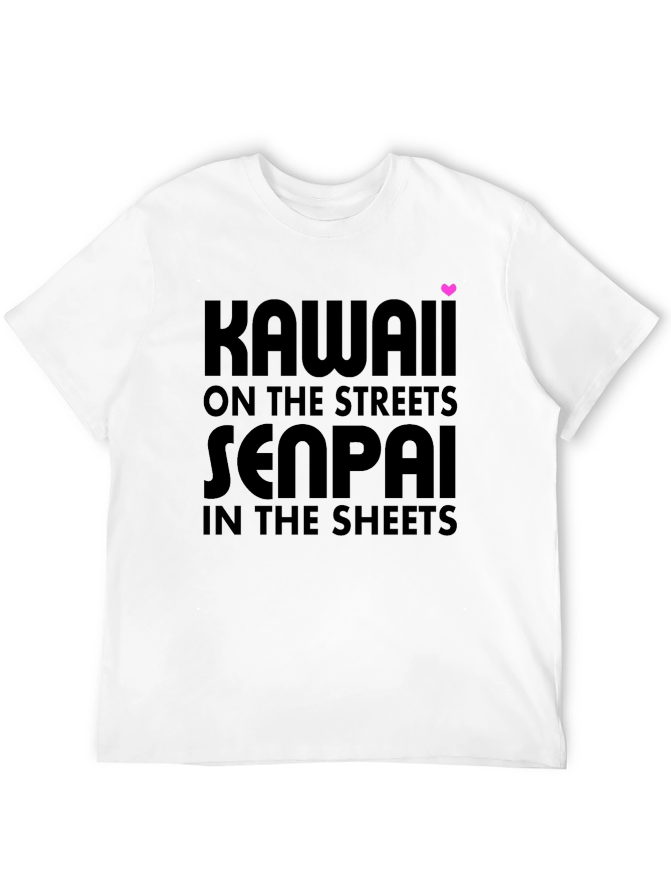 Kawaii Senpai Graphic Tee - Black Cotton T-Shirt