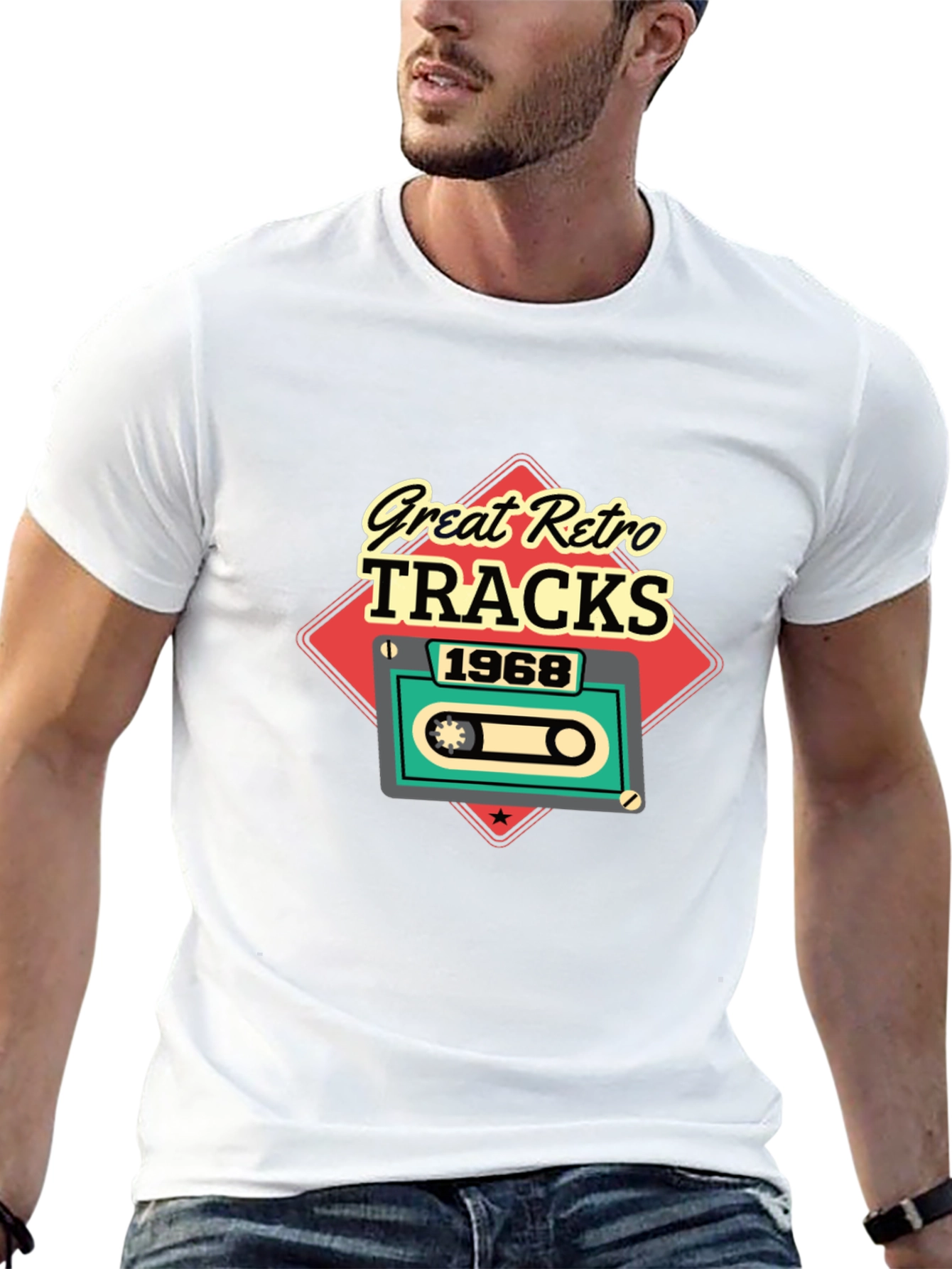 Great Retro Tracks 1968 Graphic Tee