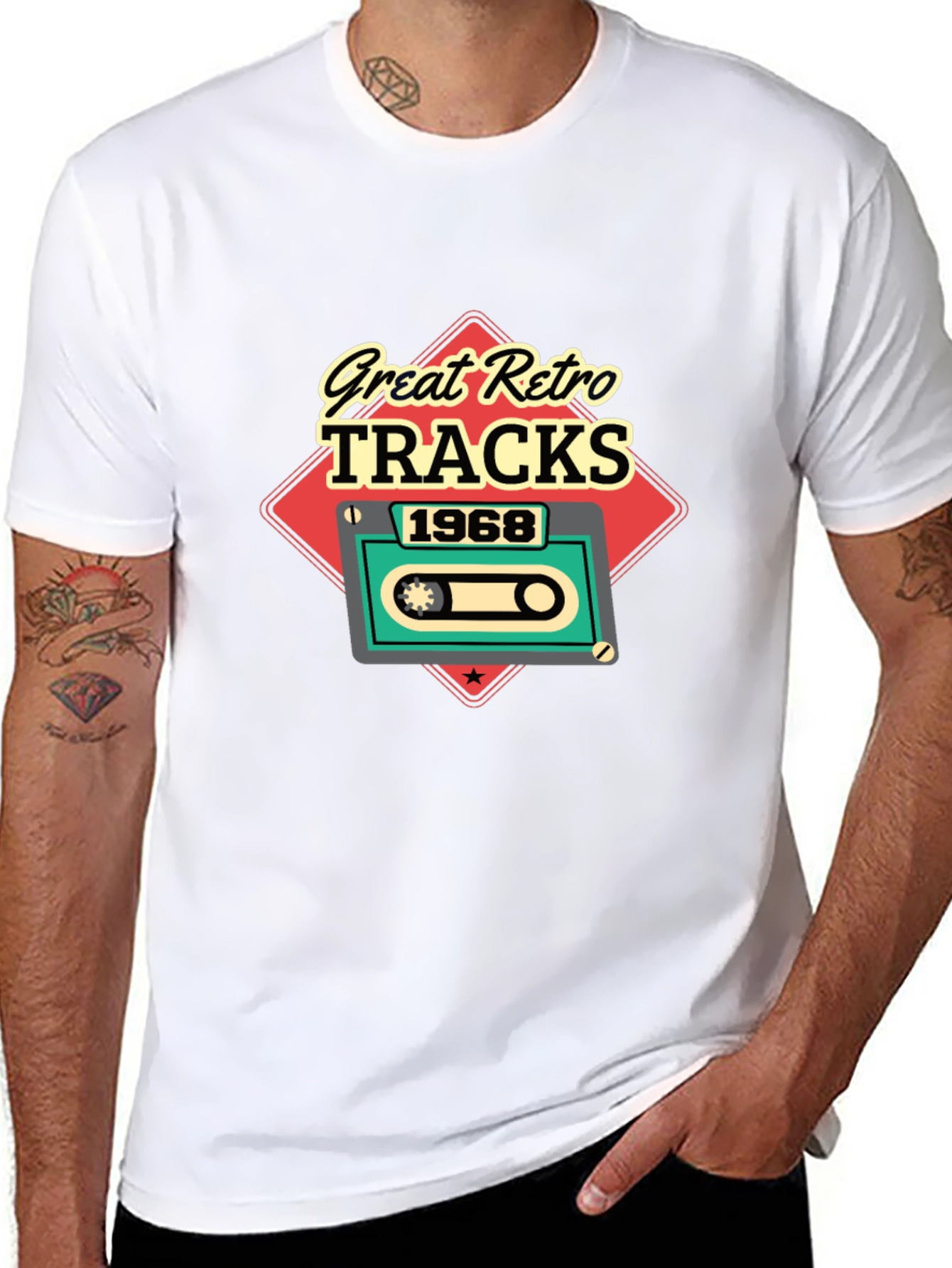 Great Retro Tracks 1968 Graphic Tee