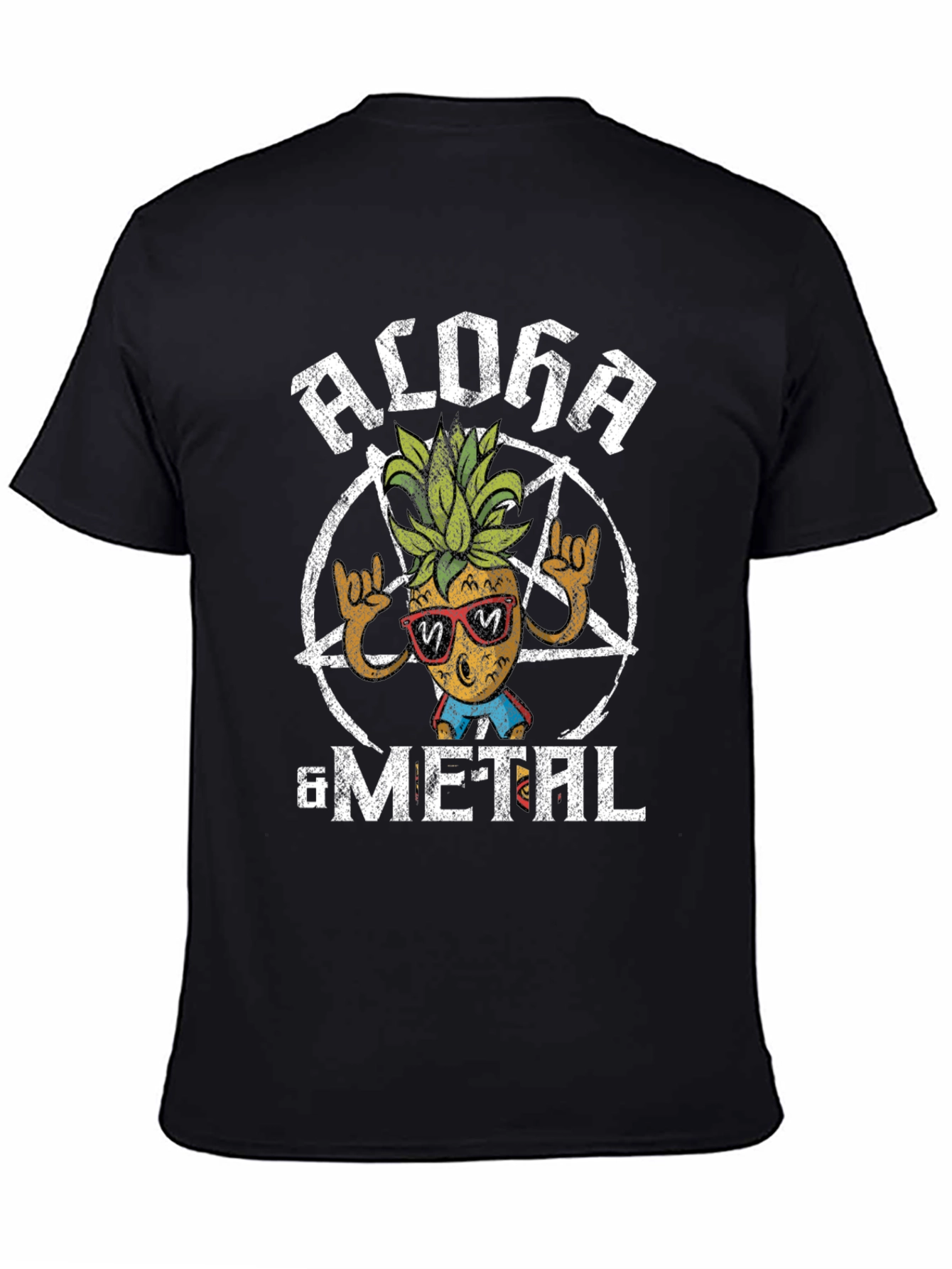 Aloha Metal Pineapple T-Shirt - Rock On!
