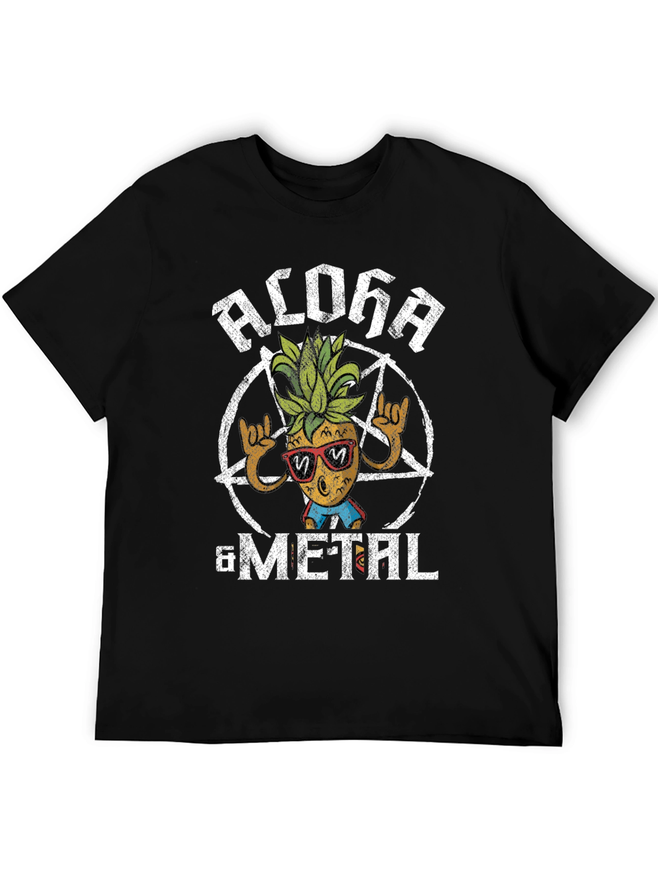 Aloha Metal Pineapple T-Shirt - Rock On!