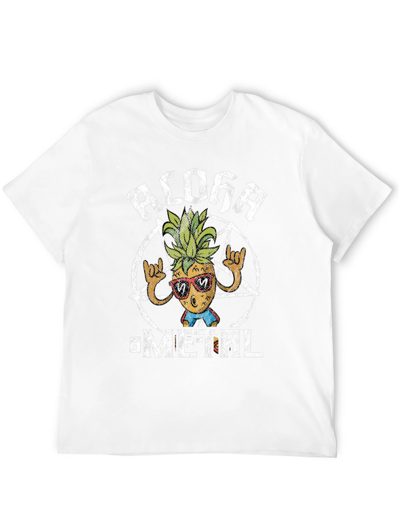 Aloha Metal Pineapple T-Shirt - Rock On!