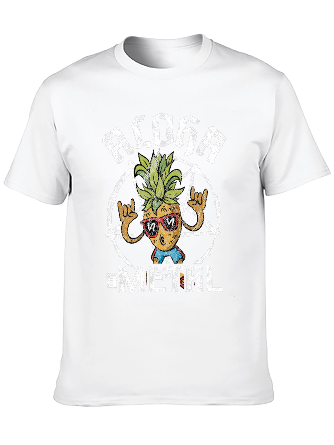 Aloha Metal Pineapple T-Shirt - Rock On!