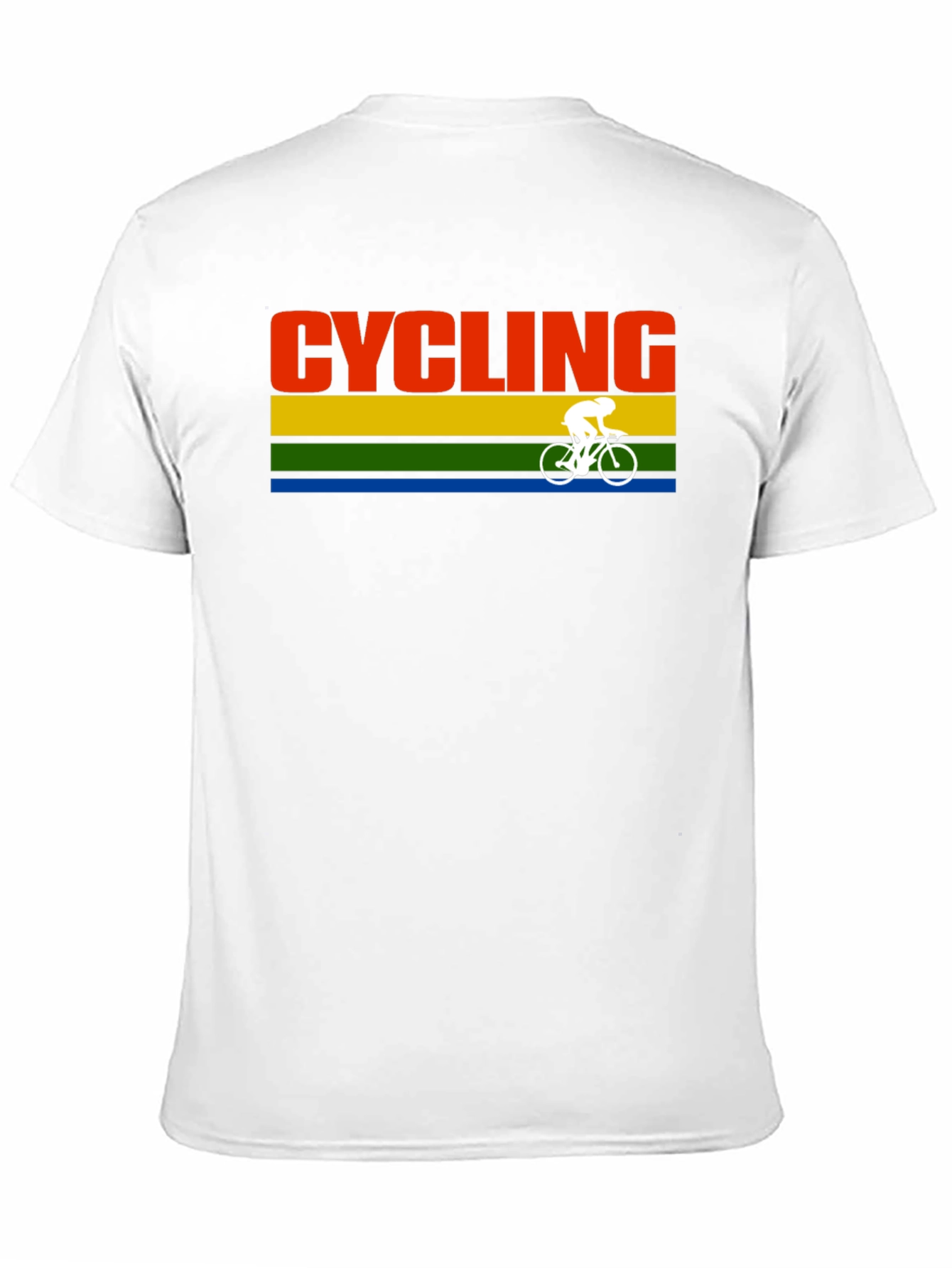 Cycling Retro Stripe Graphic T-Shirt - Black