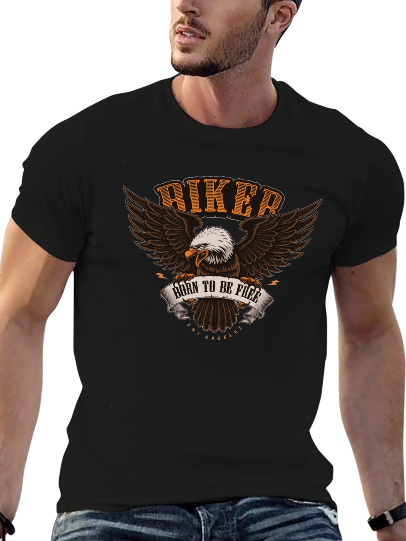 Biker Eagle T-Shirt - Born to be Free