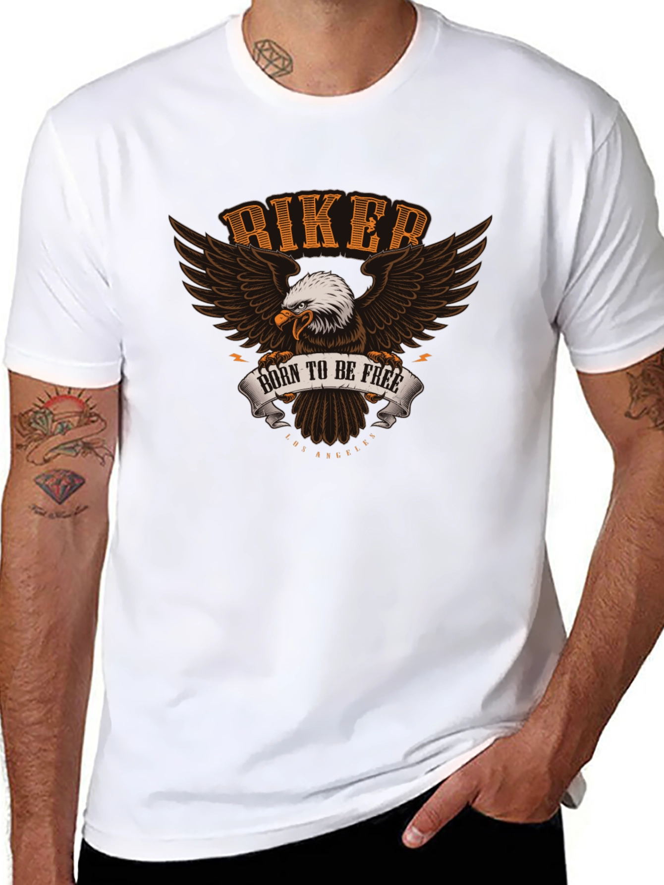 Biker Eagle T-Shirt - Born to be Free