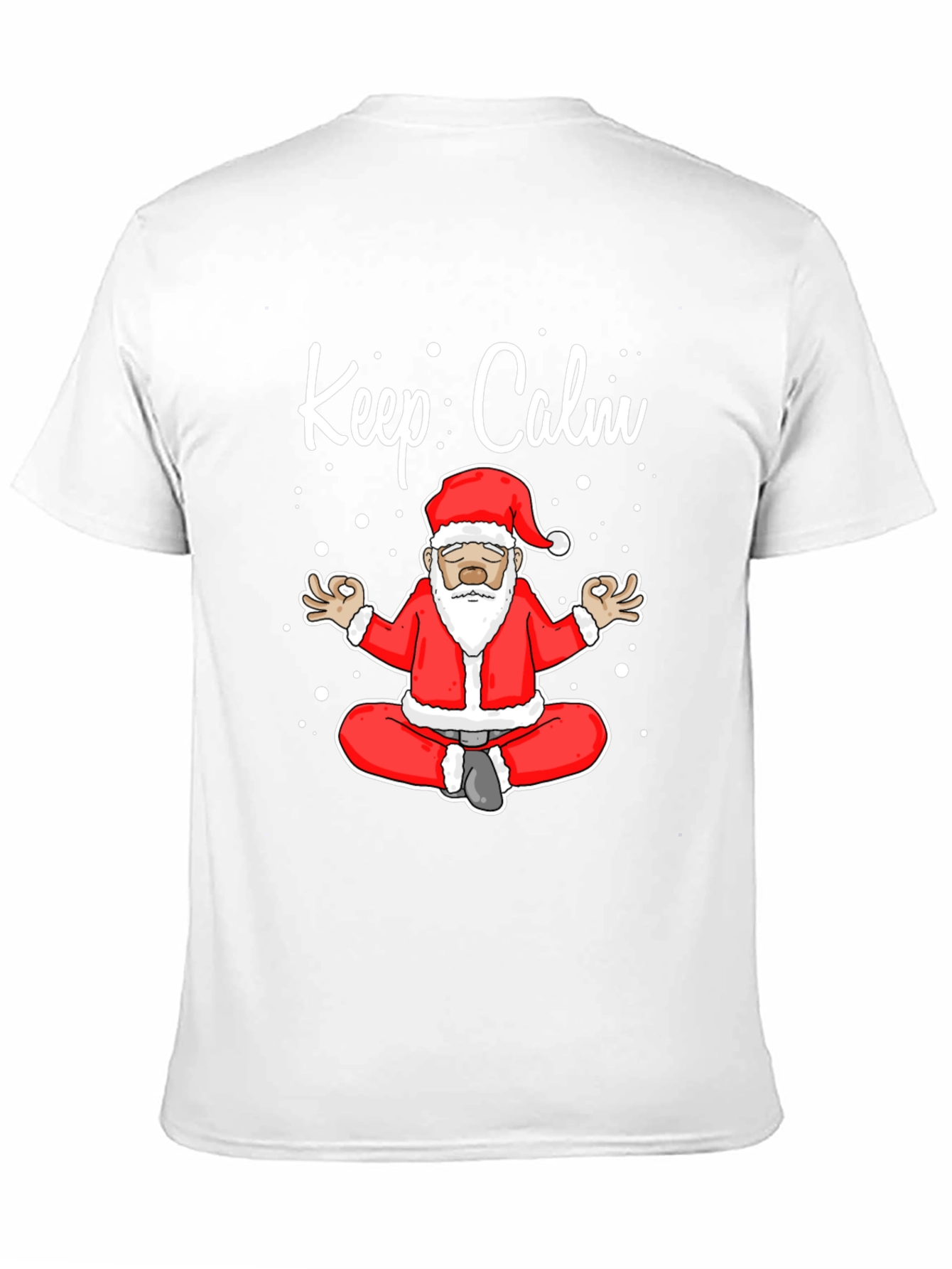 Keep Calm Santa T-Shirt - Christmas Yoga Design