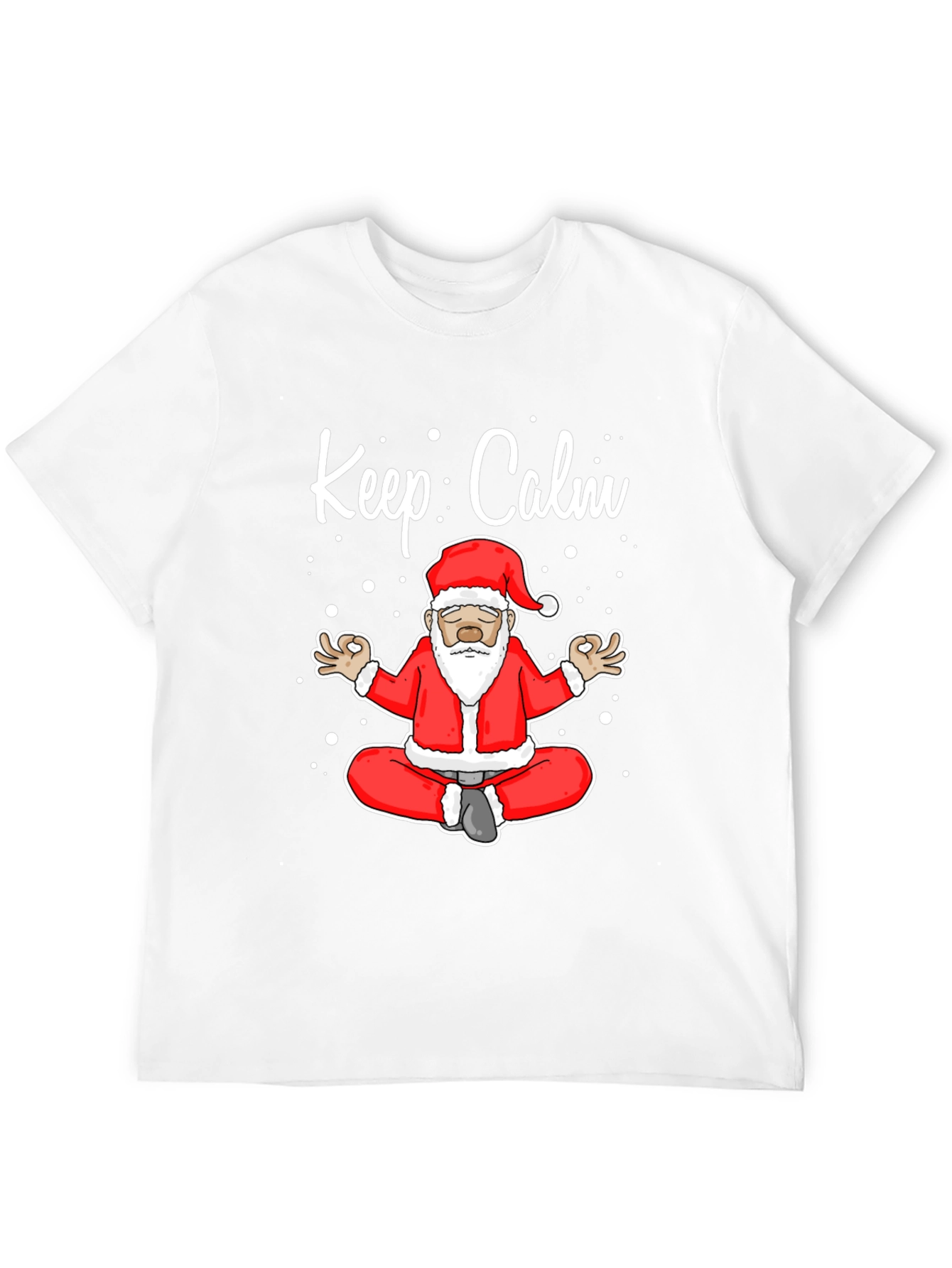 Keep Calm Santa T-Shirt - Christmas Yoga Design
