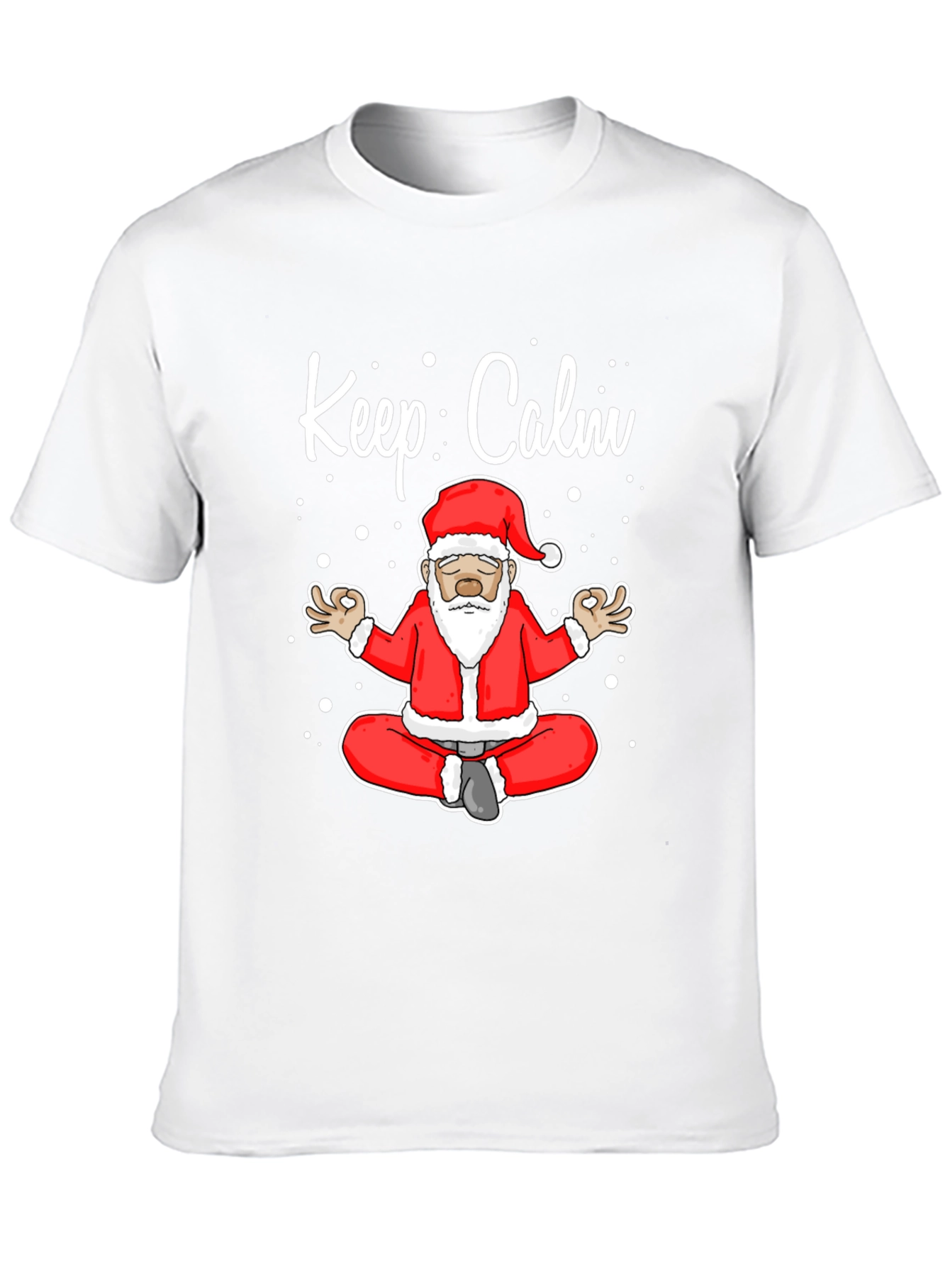 Keep Calm Santa T-Shirt - Christmas Yoga Design