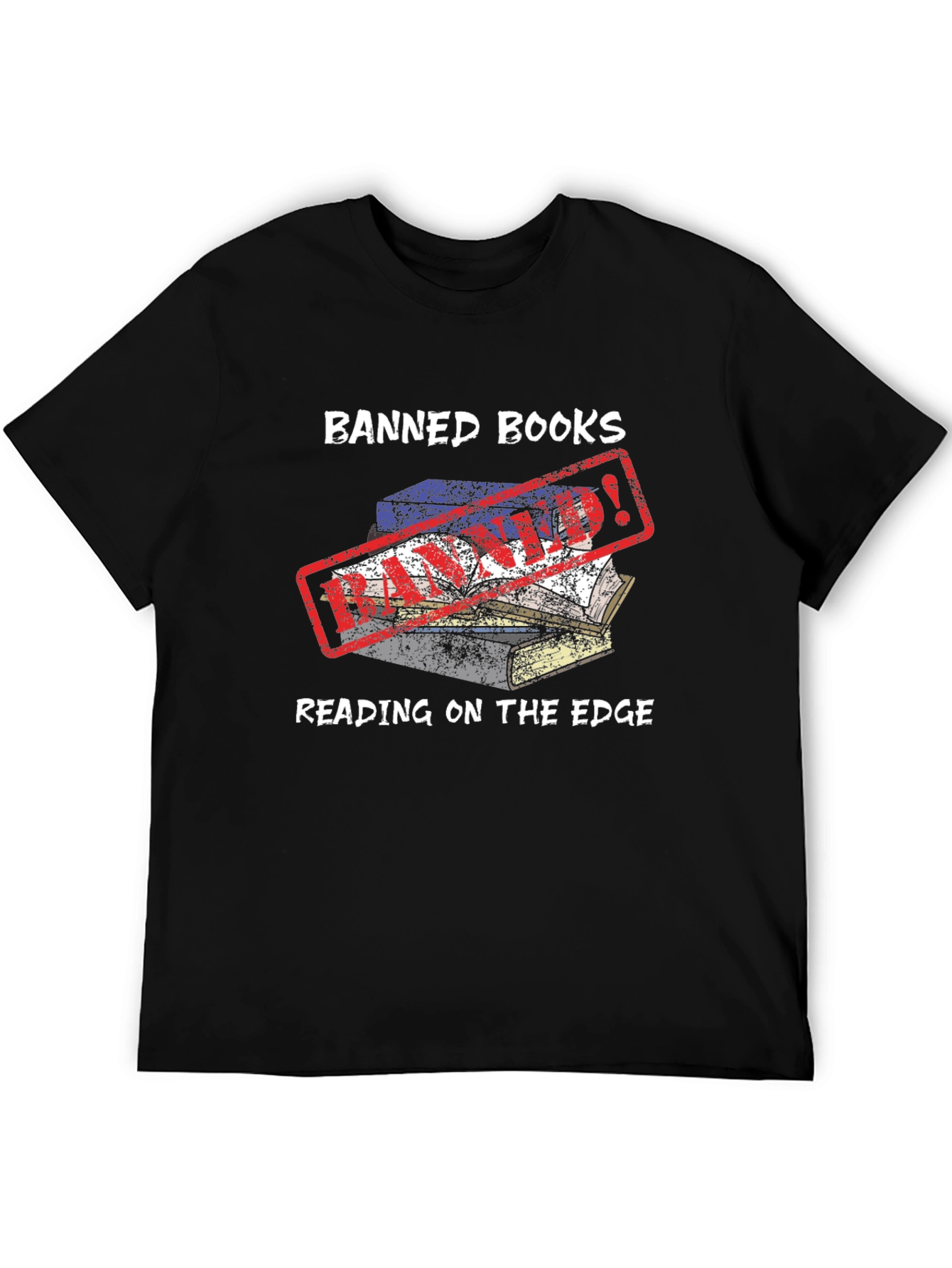 Banned Books T-Shirt - Reading on the Edge Tee