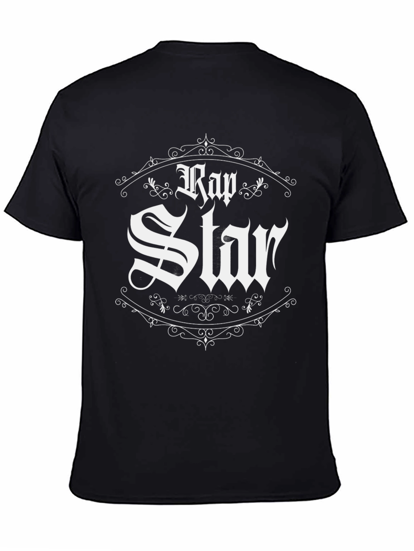 Rap Star Graphic Tee - Black