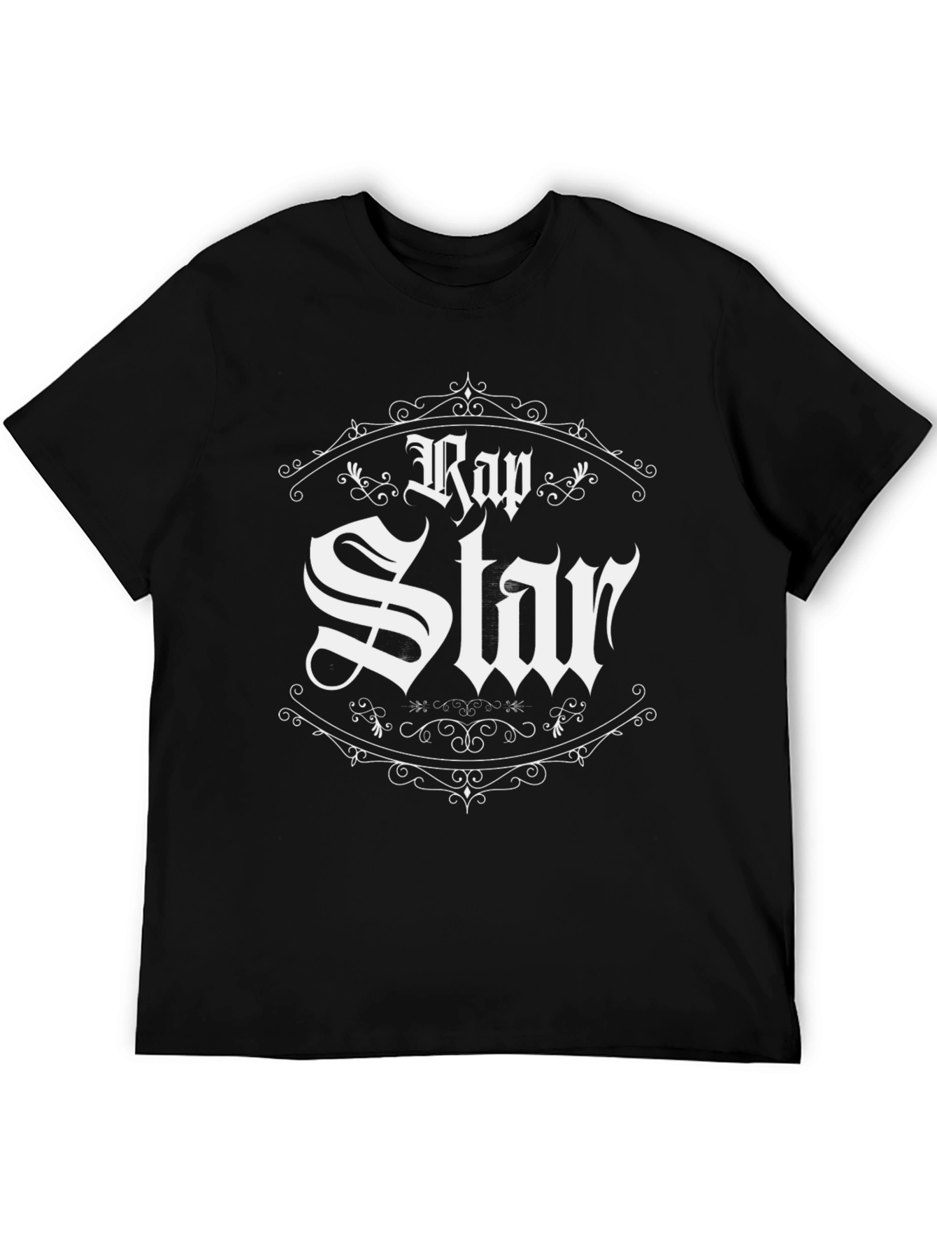 Rap Star Graphic Tee - Black