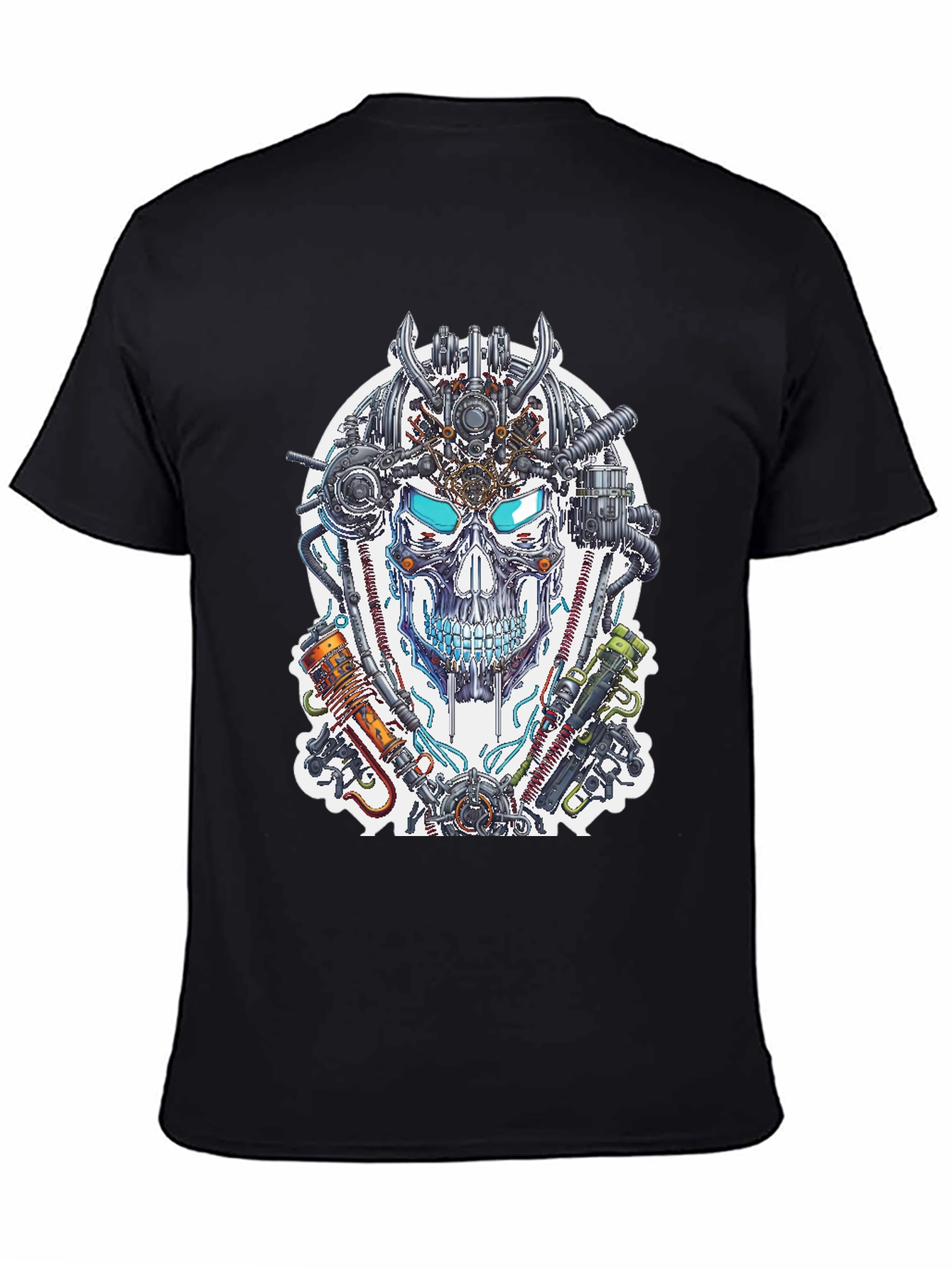 Steampunk Skull T-Shirt - Mechanical Design