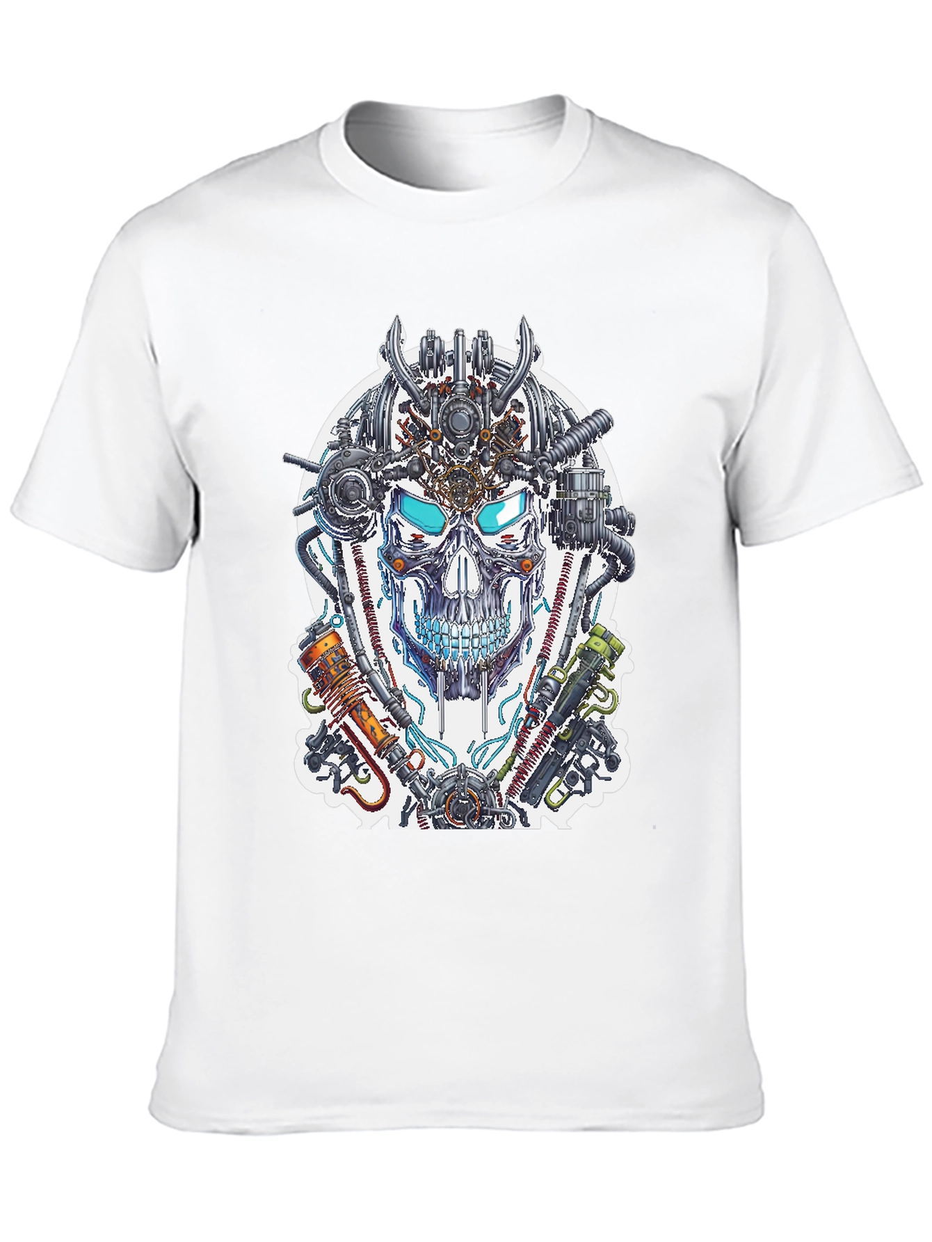 Steampunk Skull T-Shirt - Mechanical Design