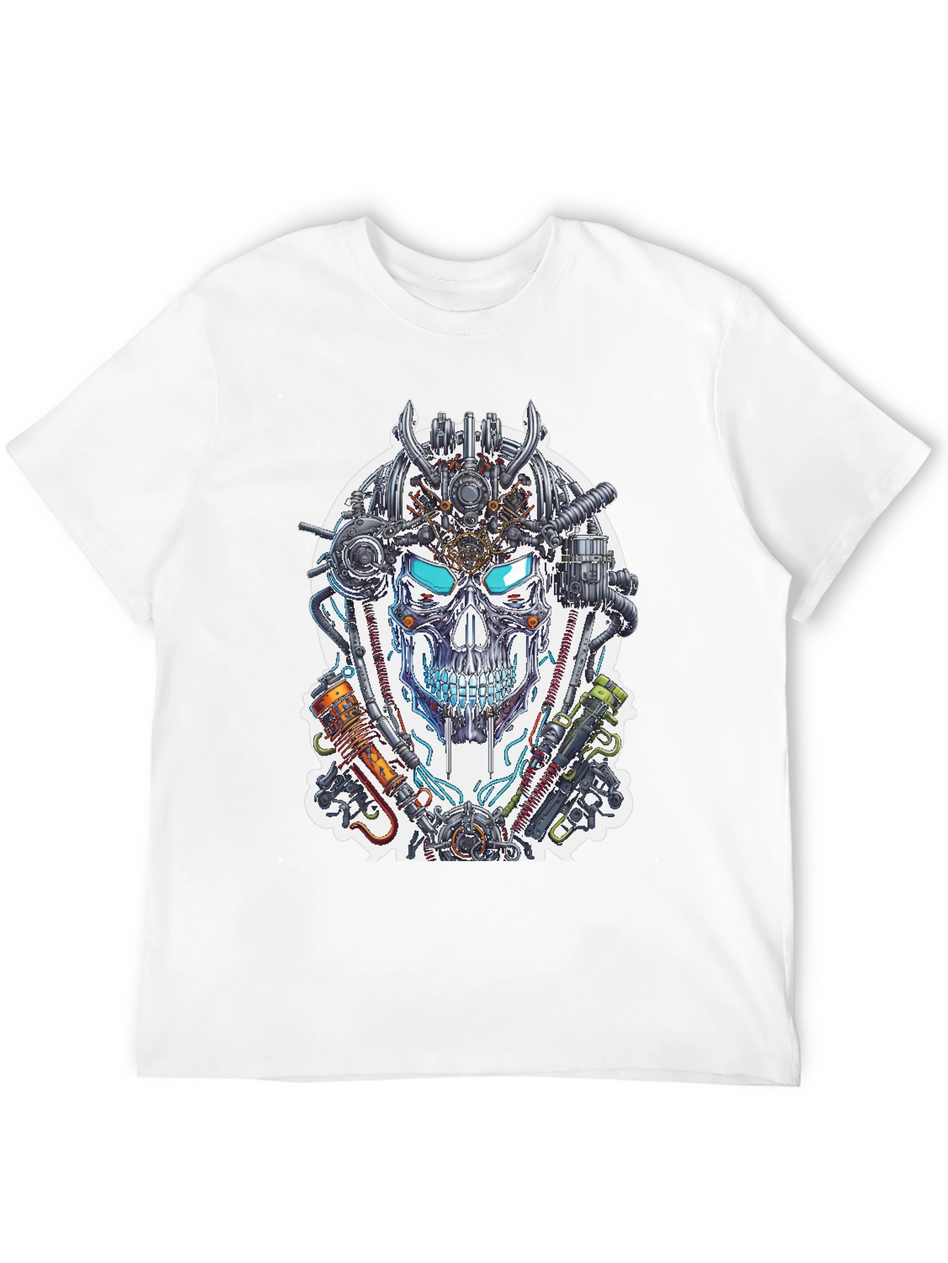Steampunk Skull T-Shirt - Mechanical Design