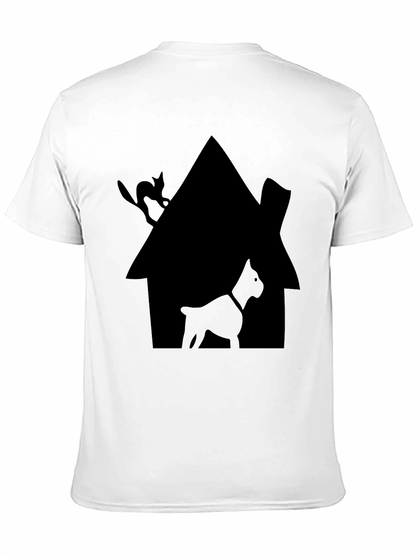 Cat & Dog House Silhouette Graphic Tee