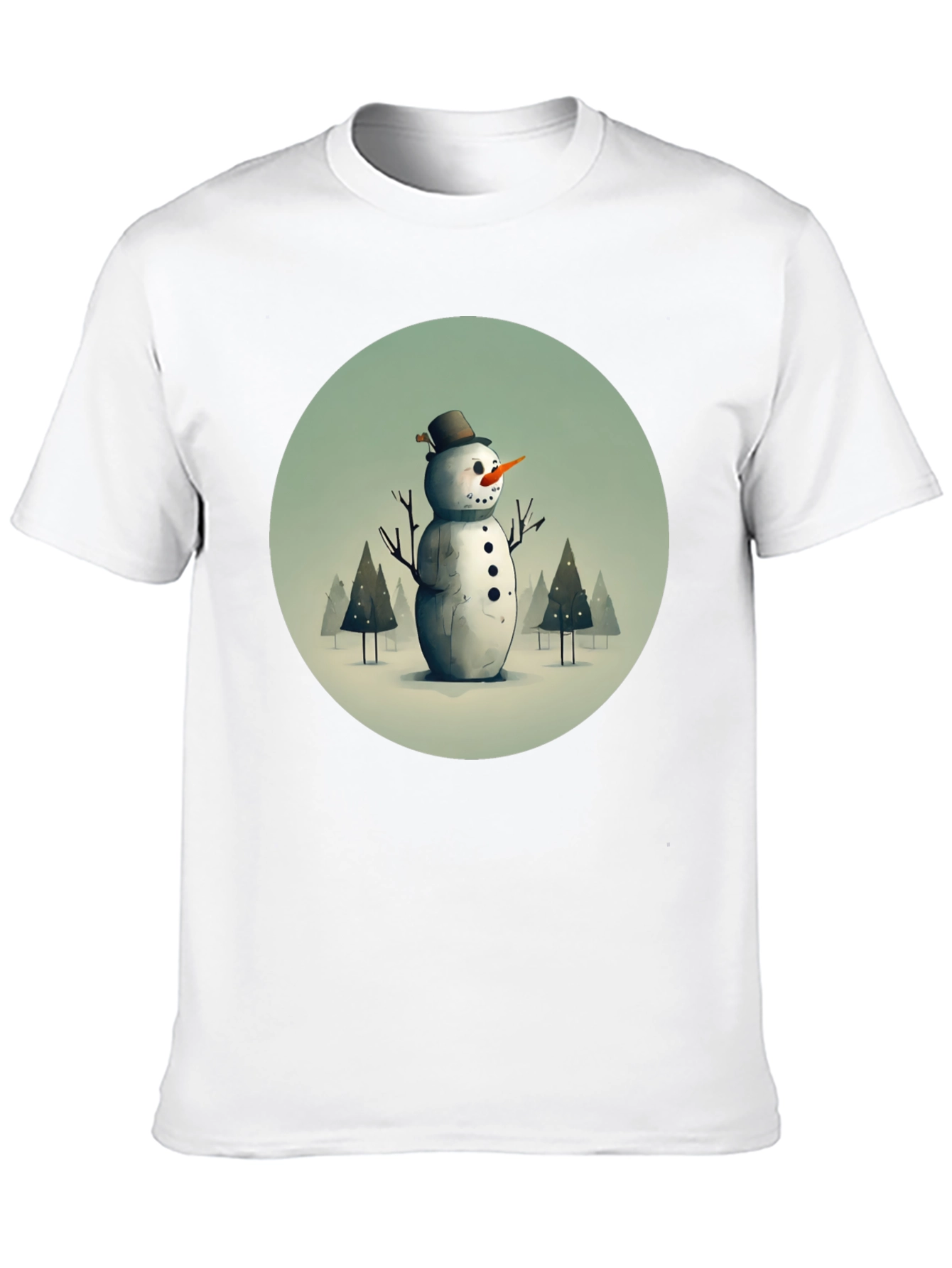 Snowman Graphic Tee - Winter Holiday Apparel