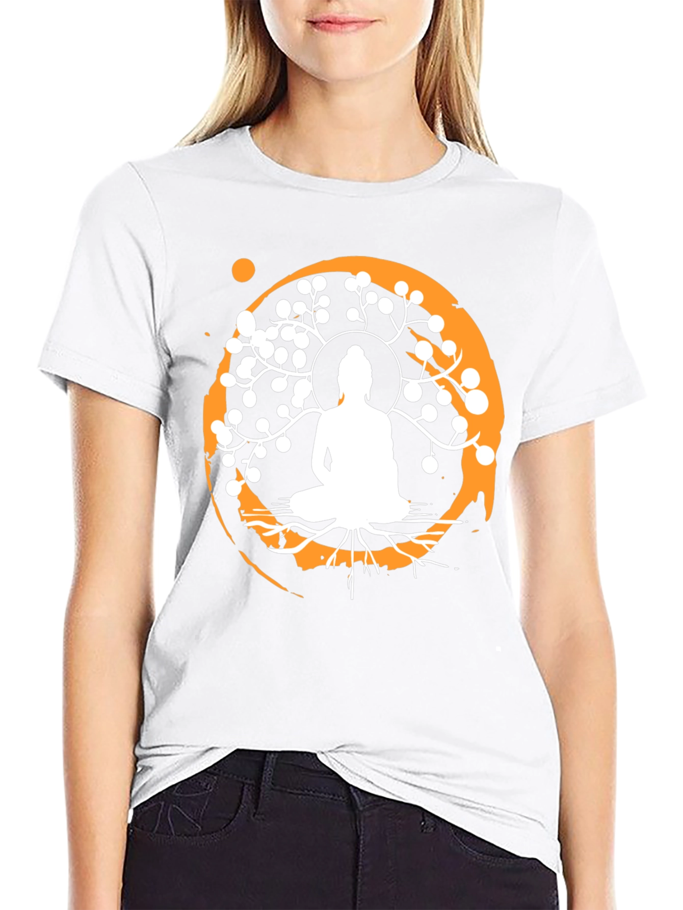 Buddha Tree Graphic T-Shirt - Zen Style