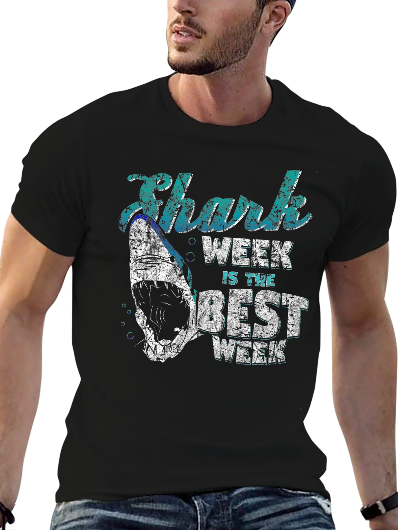 Shark Week is the Best Week Black T-Shirt