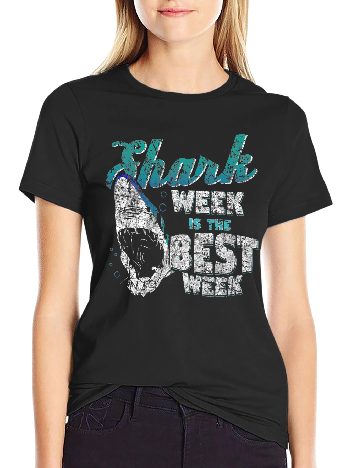Shark Week is the Best Week Black T-Shirt