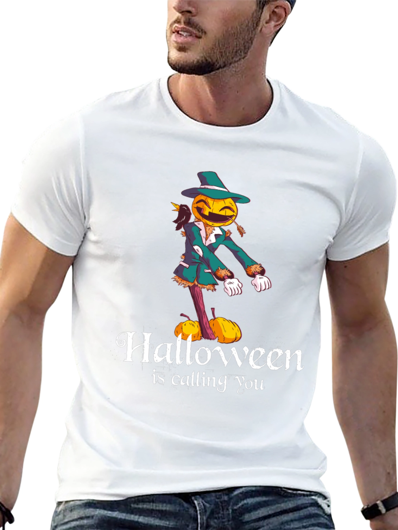 Halloween Scarecrow T-Shirt - Spooky Season Apparel