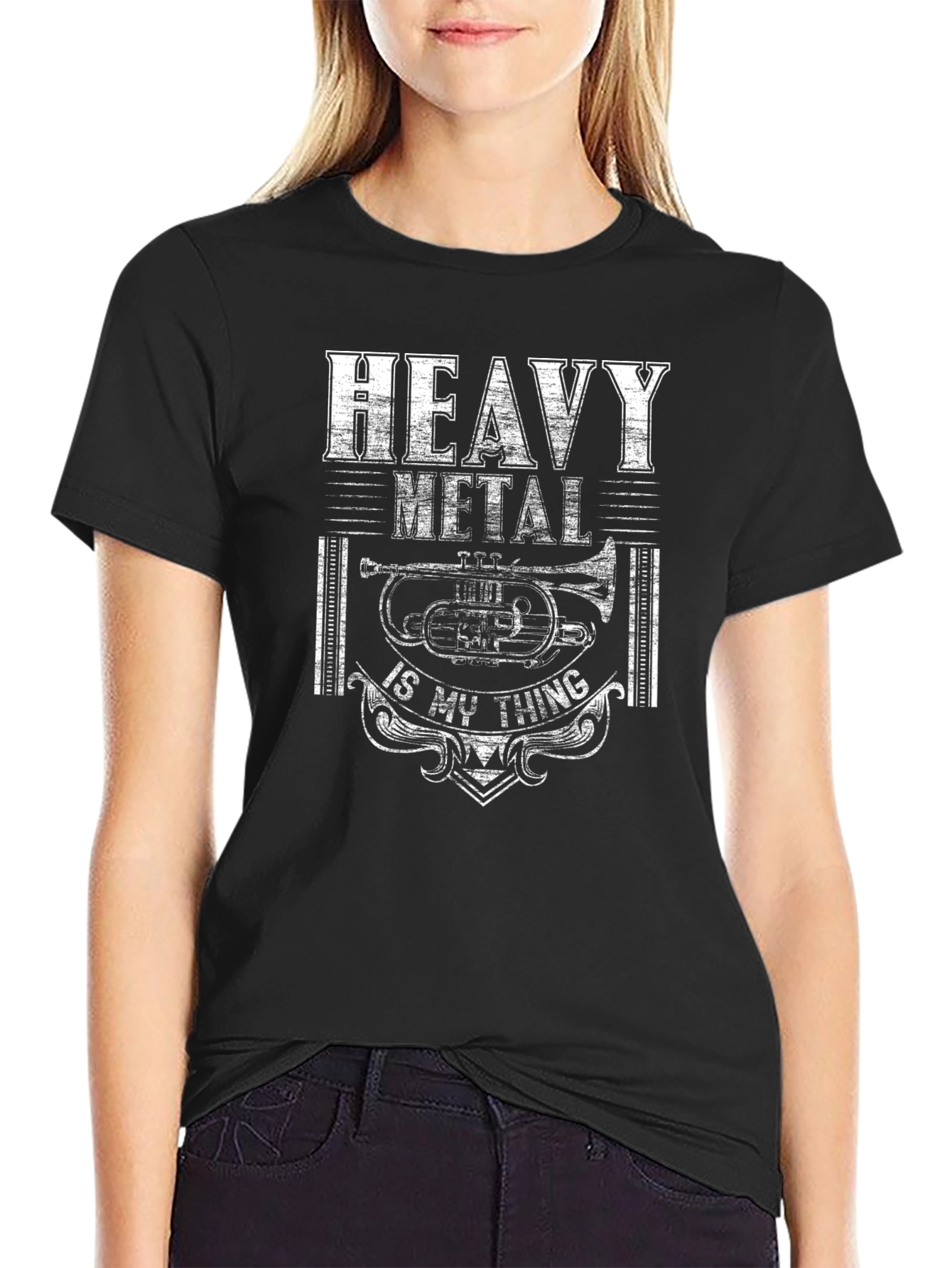 Heavy Metal Trumpet Graphic T-Shirt
