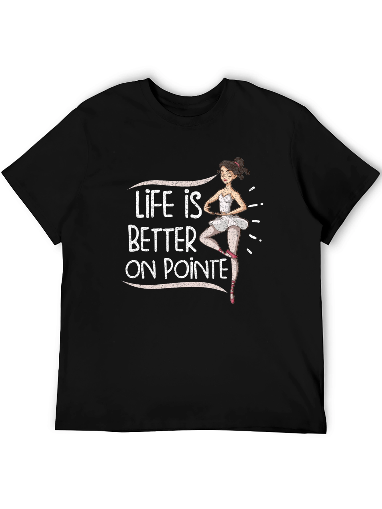 Life is Better on Pointe Black Graphic Tee
