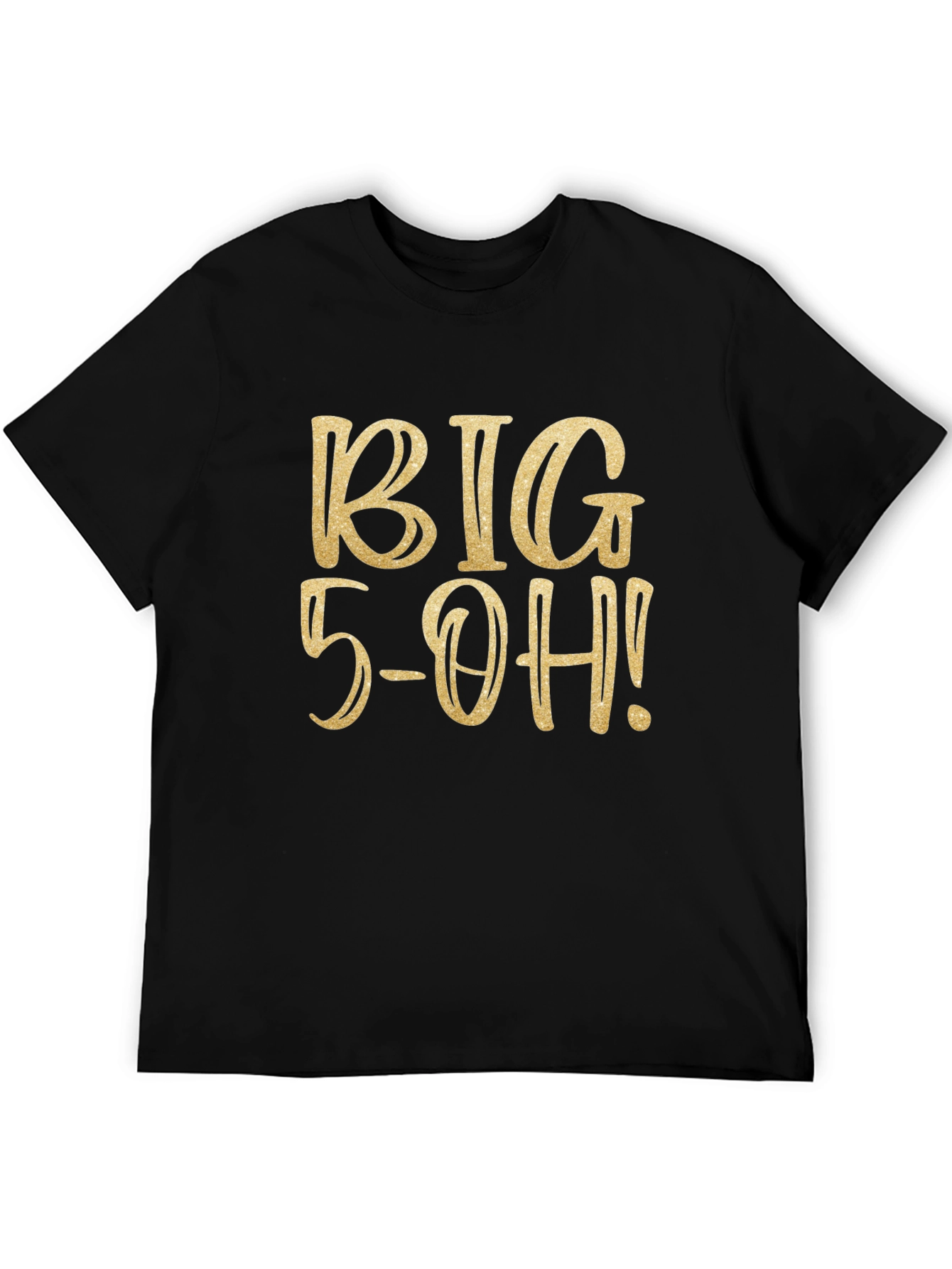 Big 5-OH Birthday T-Shirt - Gold Glitter