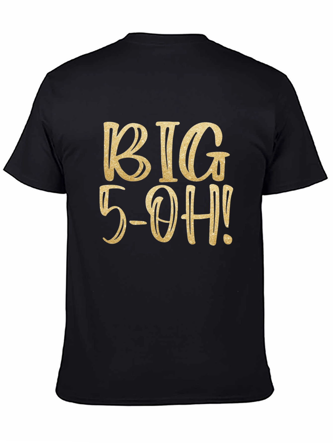 Big 5-OH Birthday T-Shirt - Gold Glitter