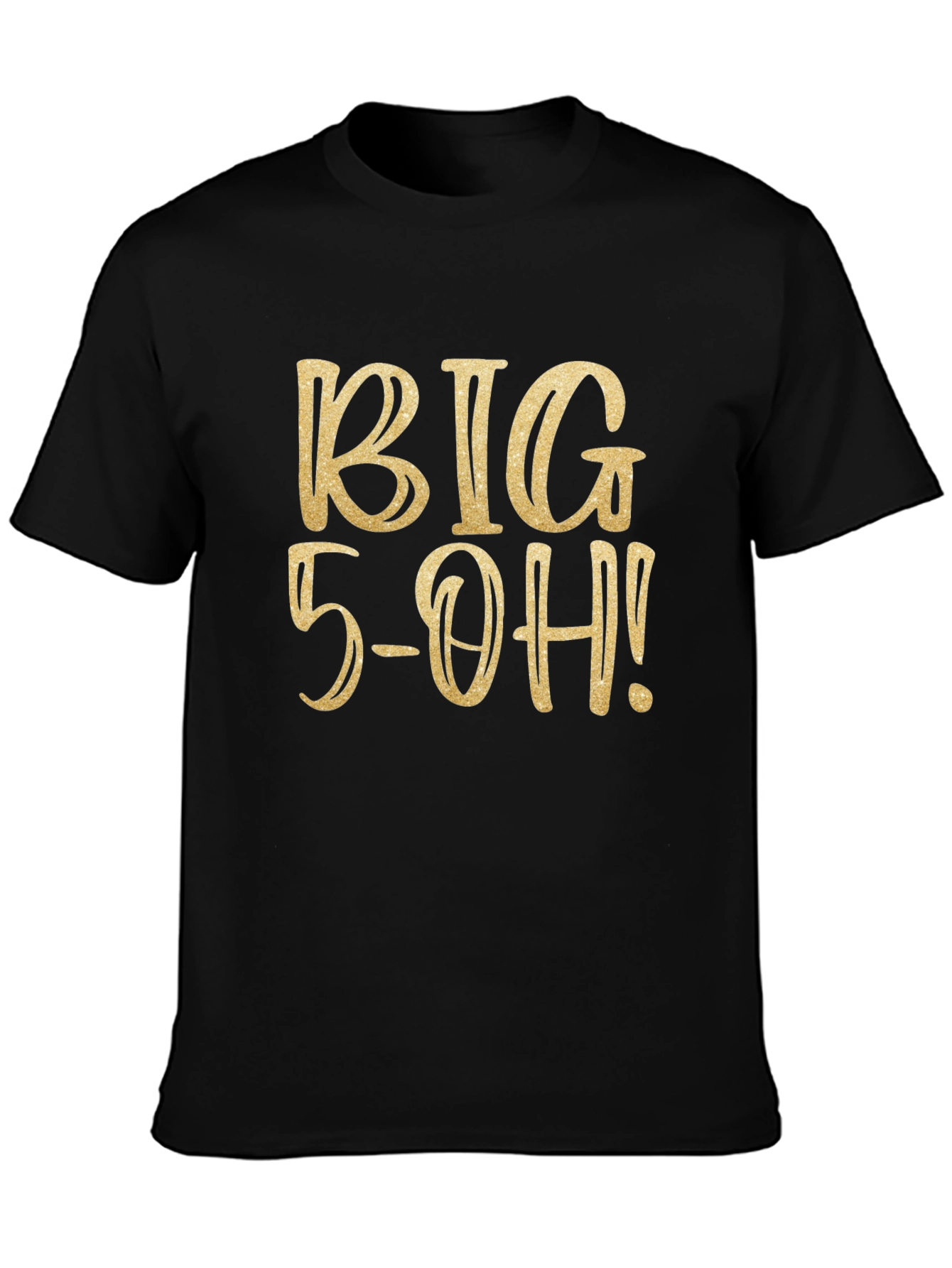 Big 5-OH Birthday T-Shirt - Gold Glitter