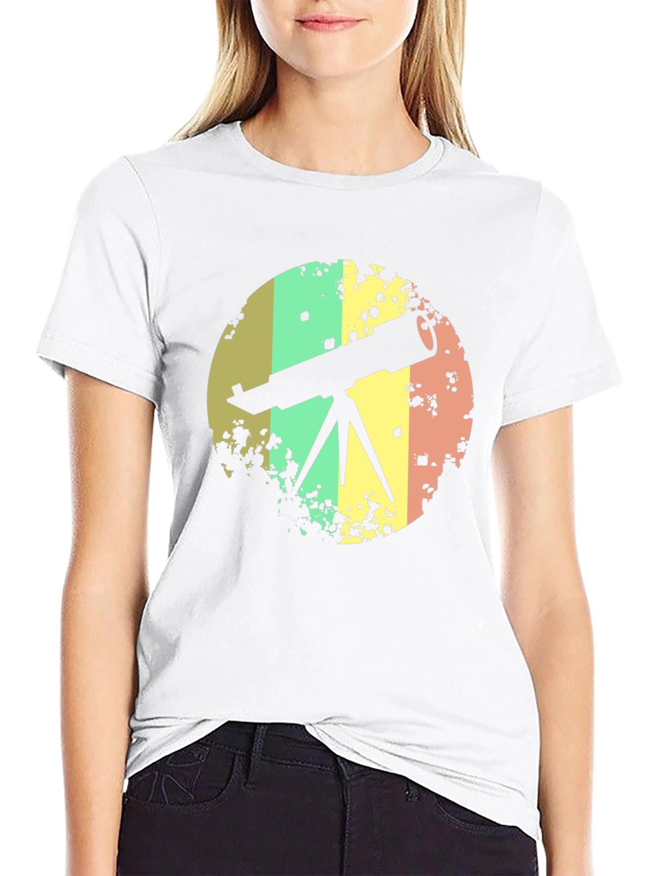 Retro Telescope Graphic T-Shirt