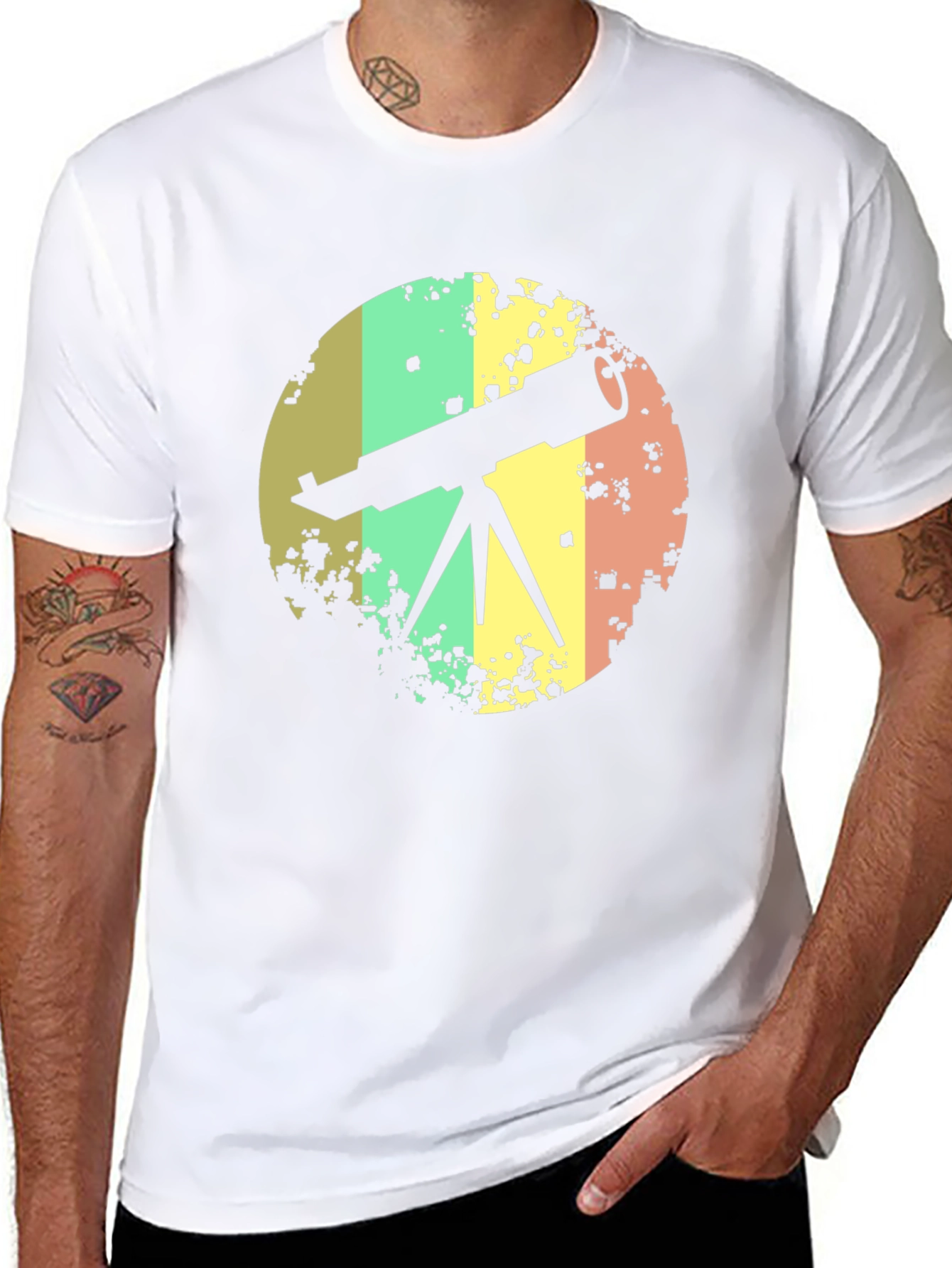 Retro Telescope Graphic T-Shirt