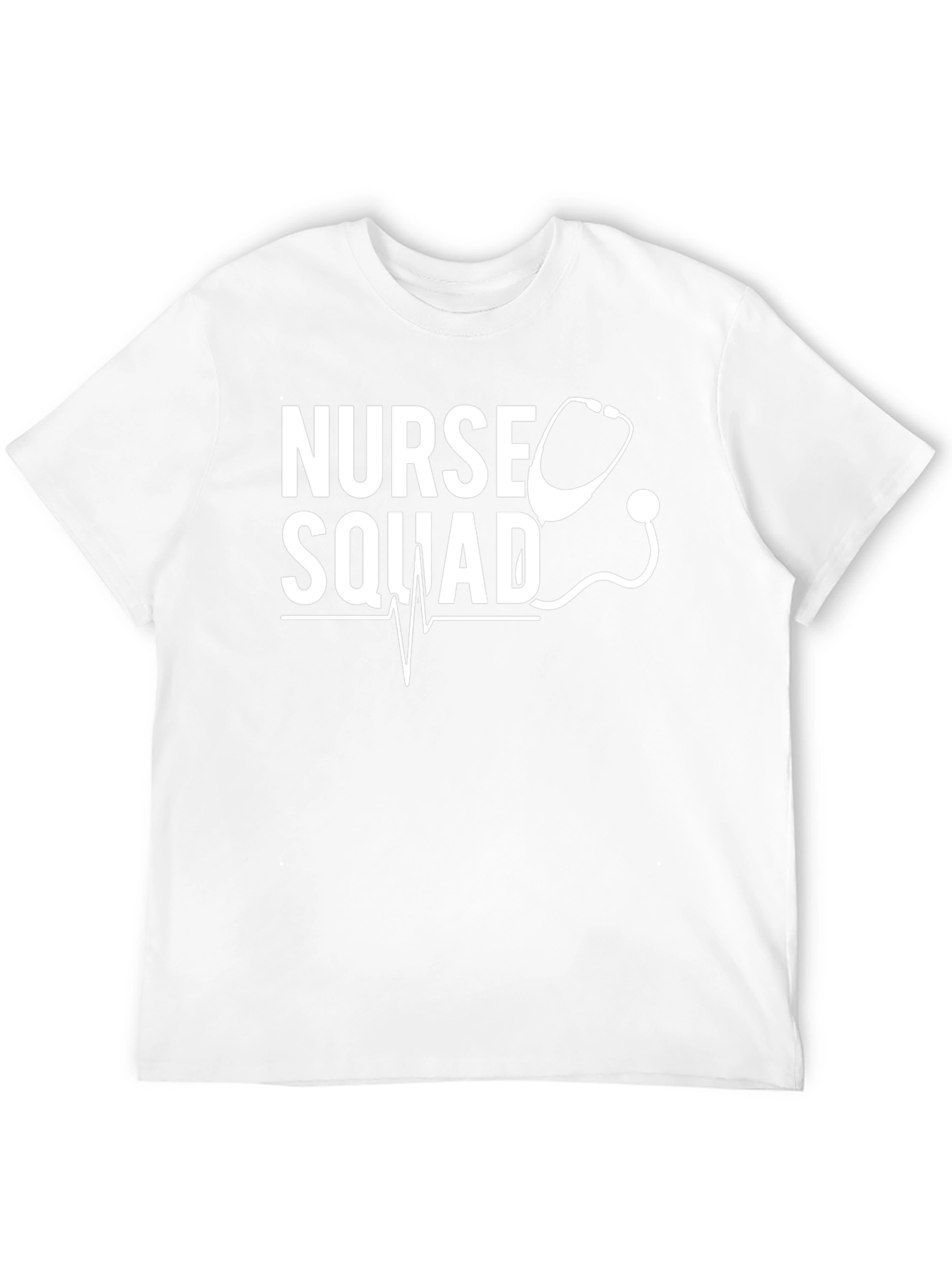Nurse Squad Black T-Shirt with Stethoscope Design