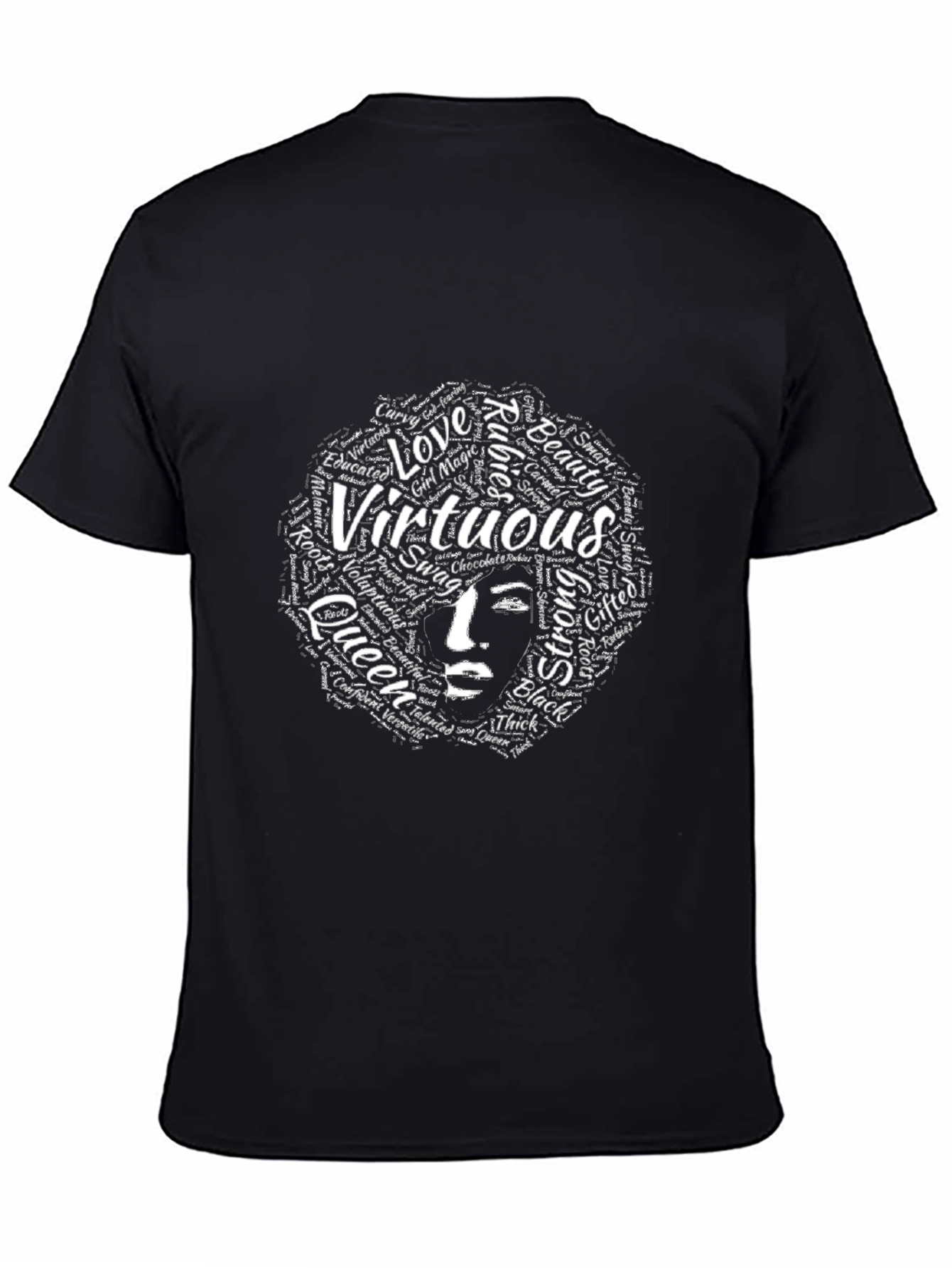 Virtuous Black Queen Graphic T-Shirt