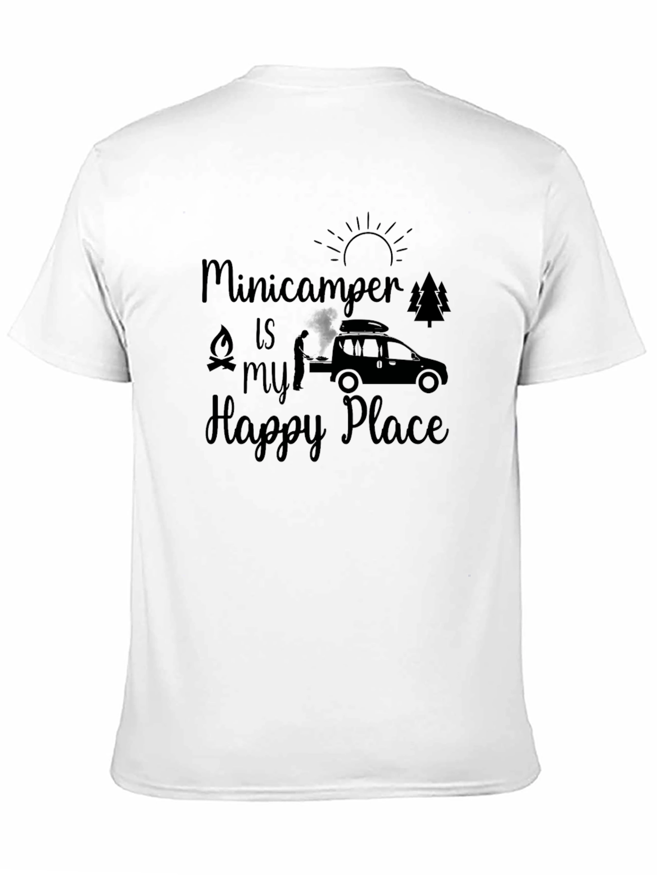 Minicamper Happy Place Black T-Shirt
