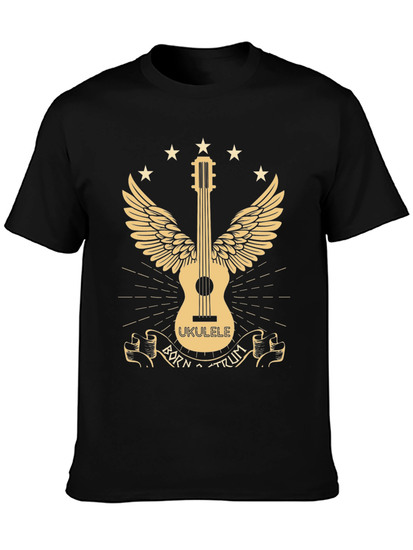 Born To Strum Ukulele Graphic T-Shirt