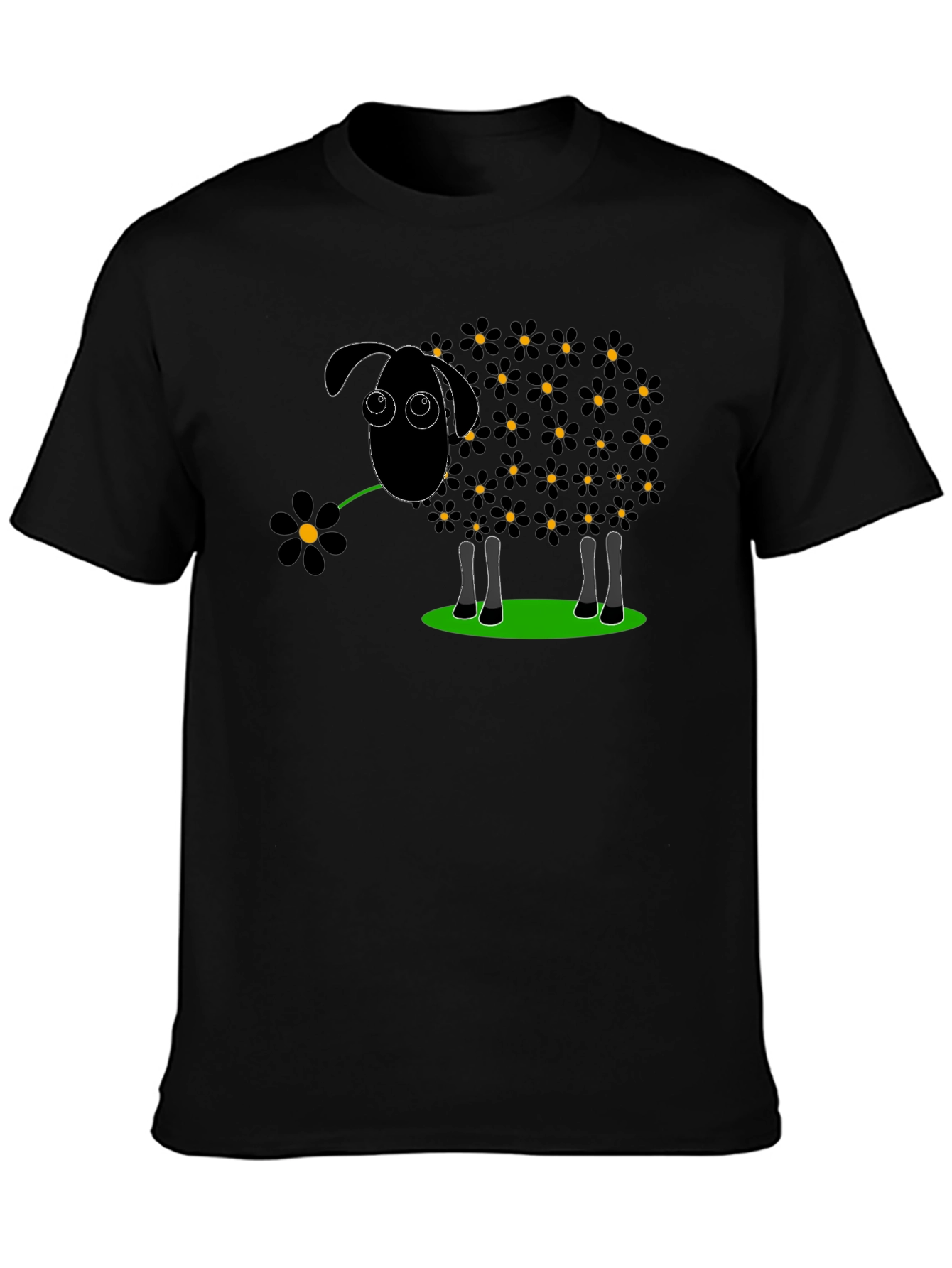 Black Sheep Daisy T-Shirt - Unique Graphic Tee