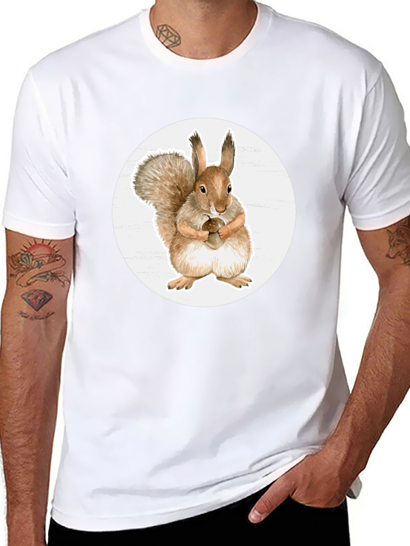 Squirrel Graphic Tee - Soft Cotton Blend