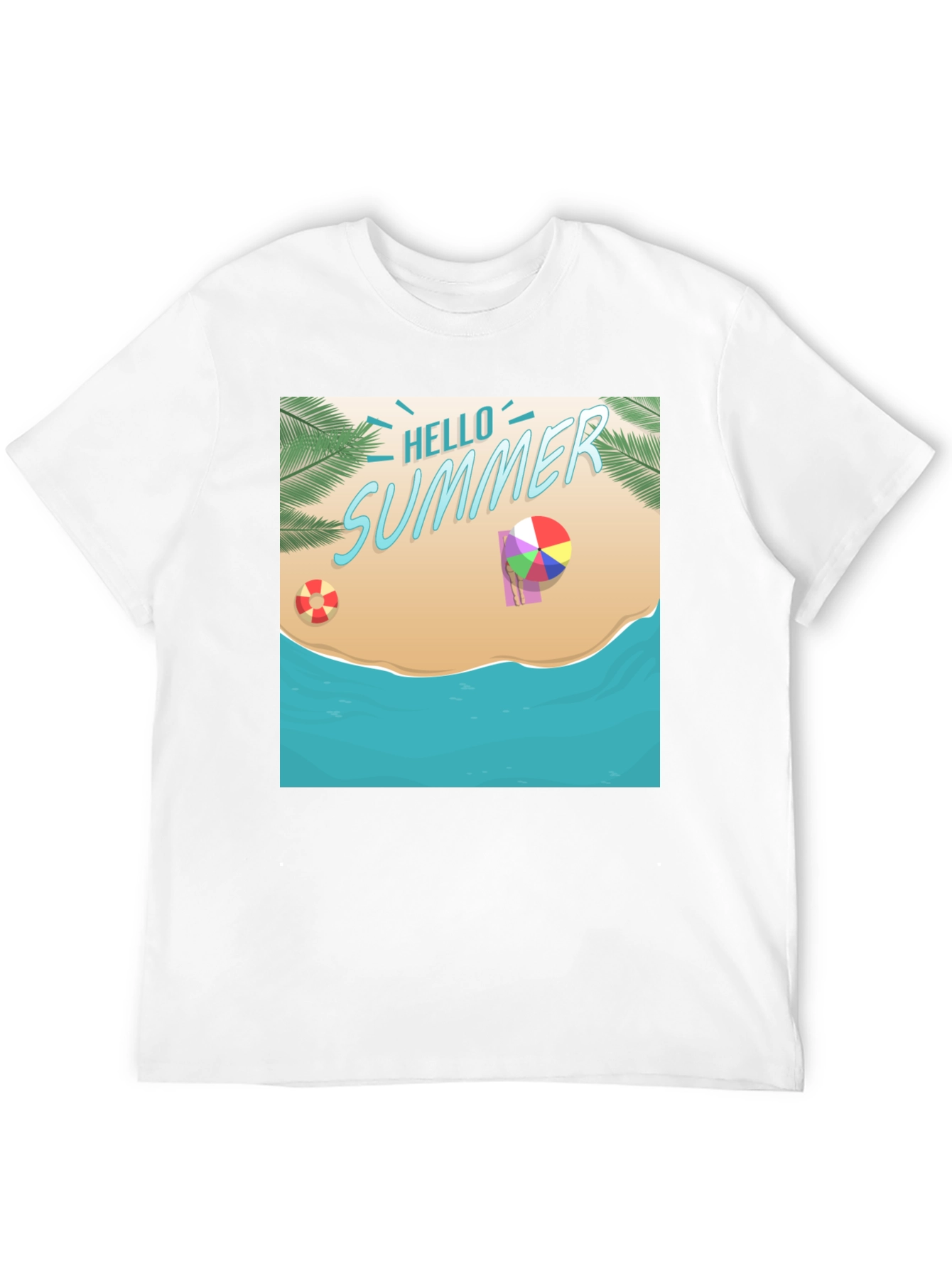 Hello Summer Black T-Shirt