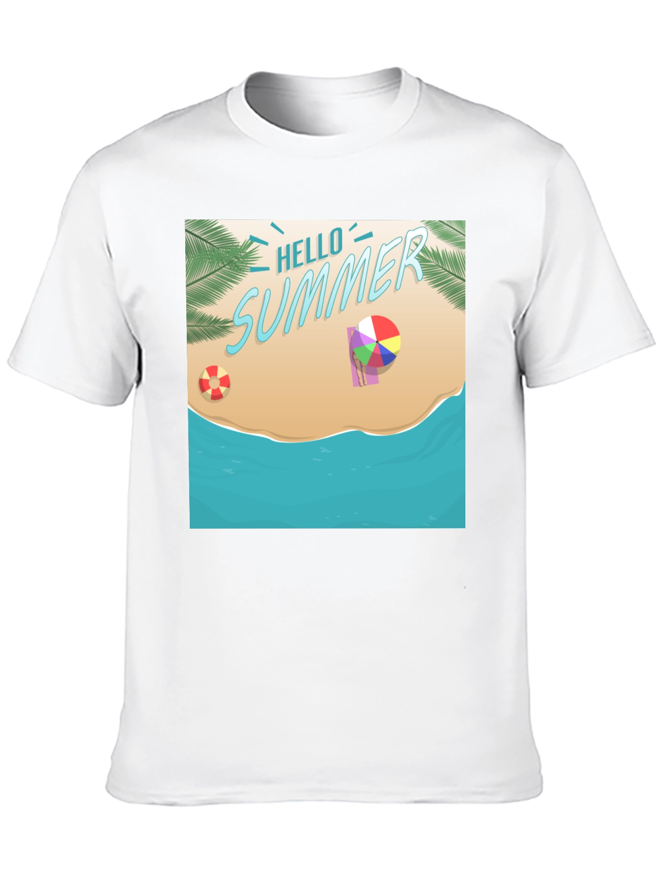 Hello Summer Black T-Shirt