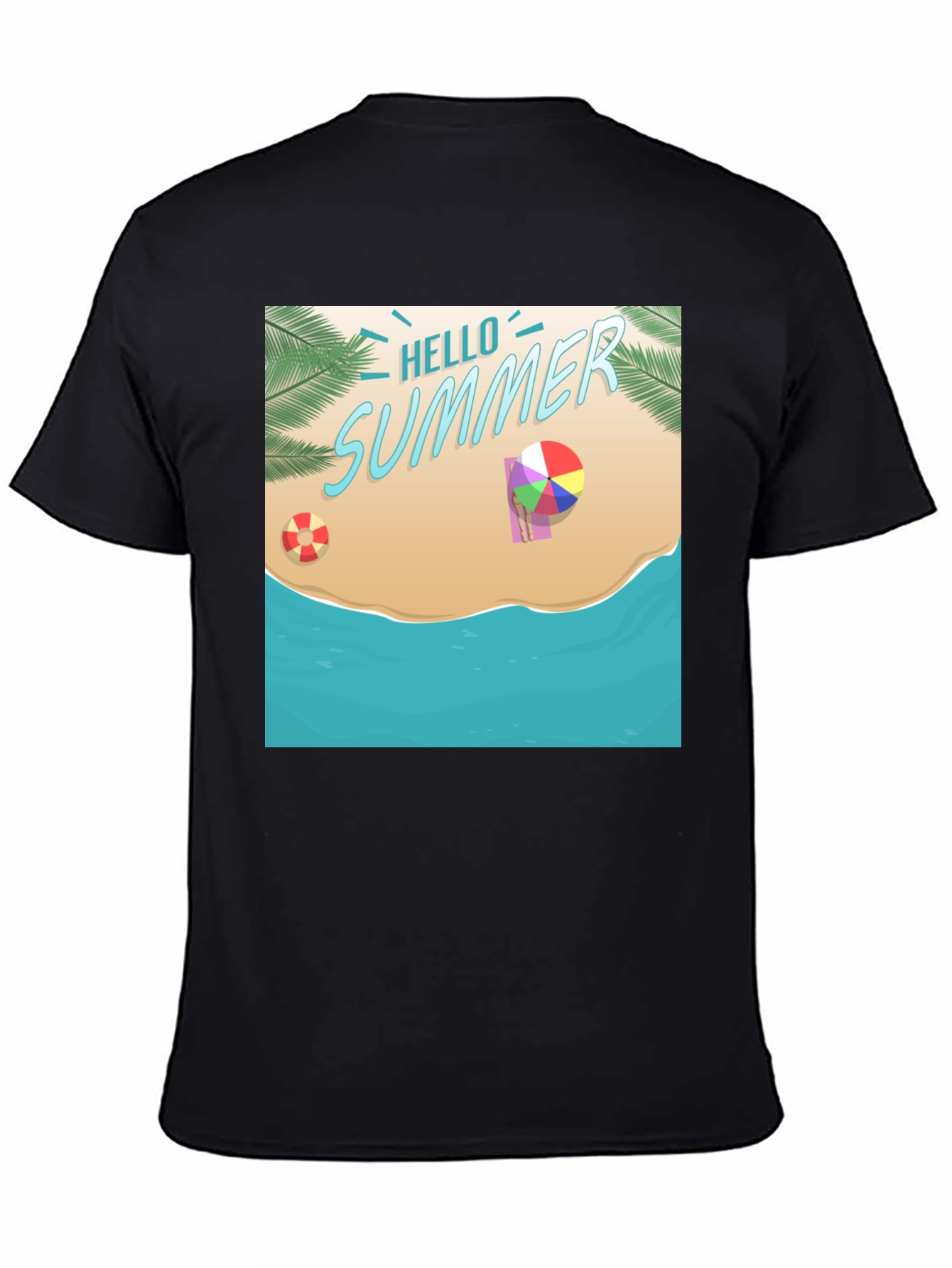 Hello Summer Black T-Shirt