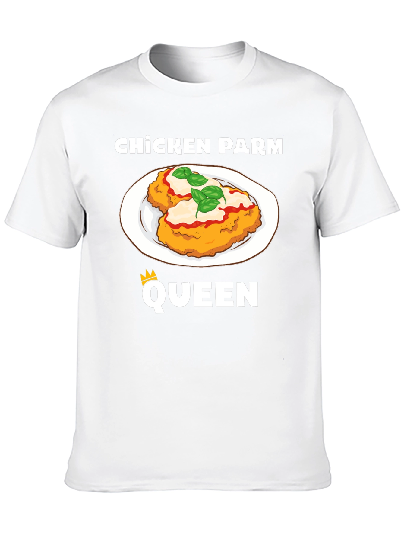 Chicken Parm Queen Black T-Shirt
