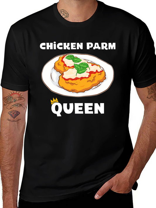 Chicken Parm Queen Black T-Shirt